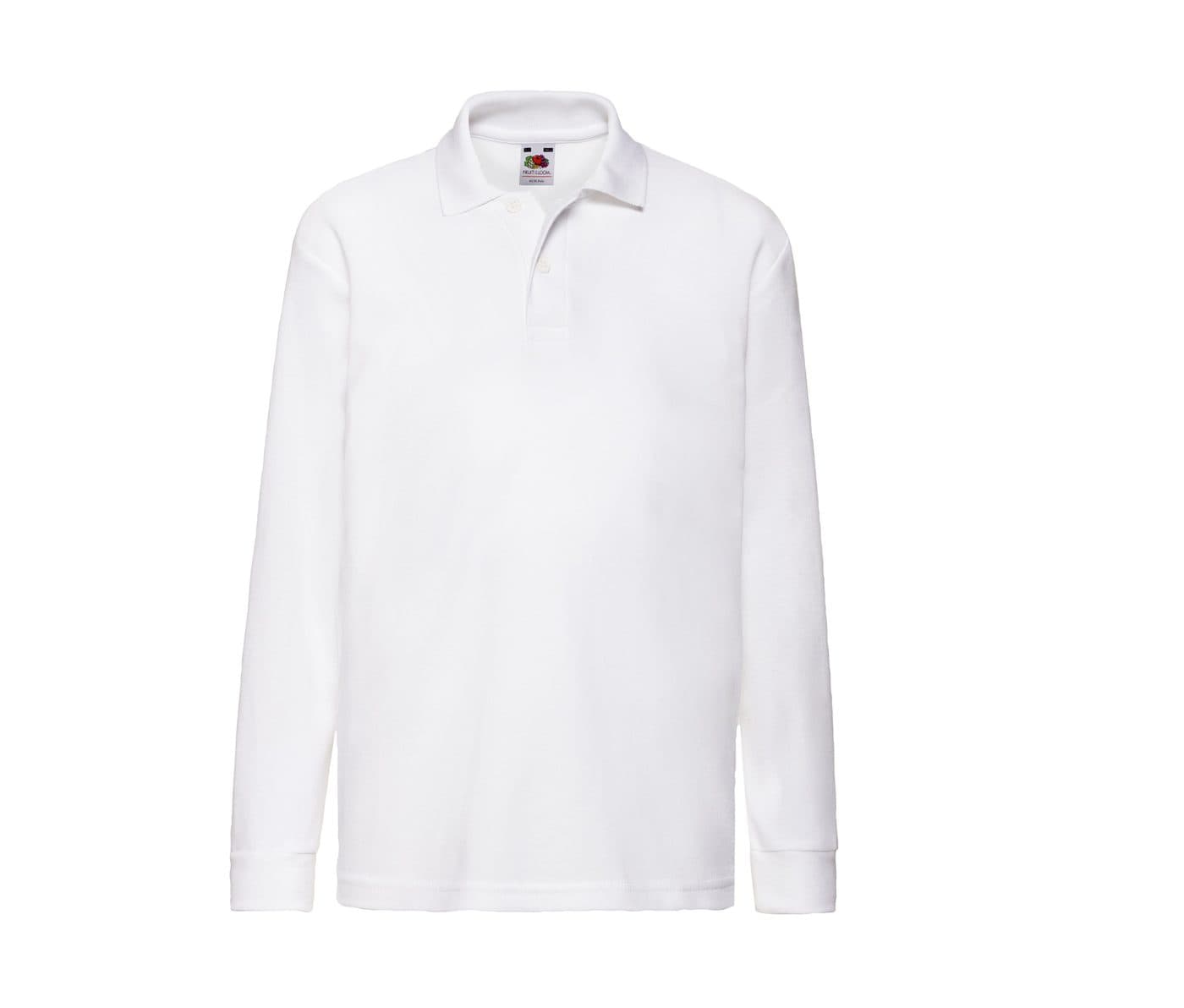 KIDS 65/35 LONG SLEEVE POLO coloris Blanc