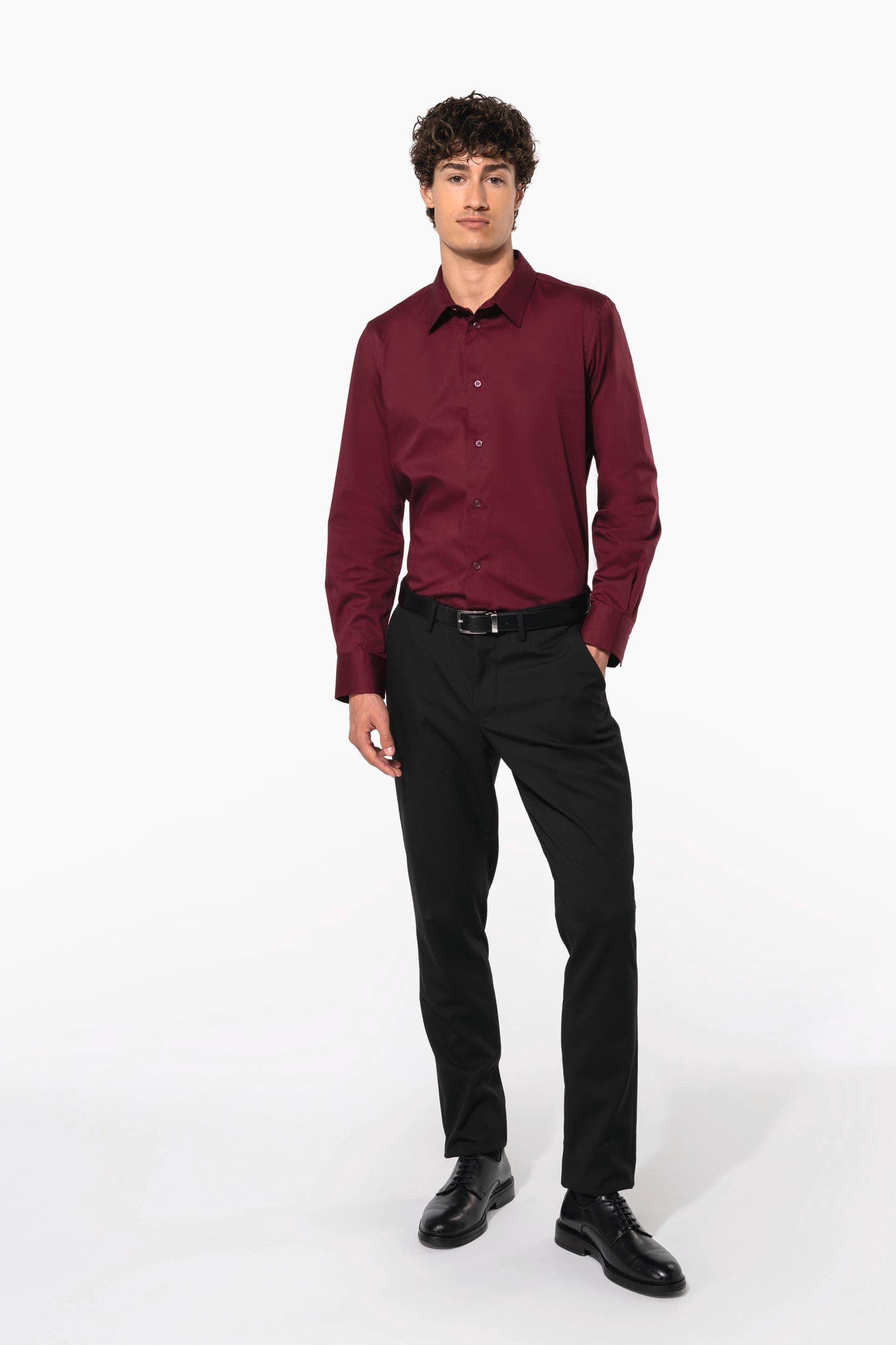 Chemise coton / élasthanne manches longues homme en situation