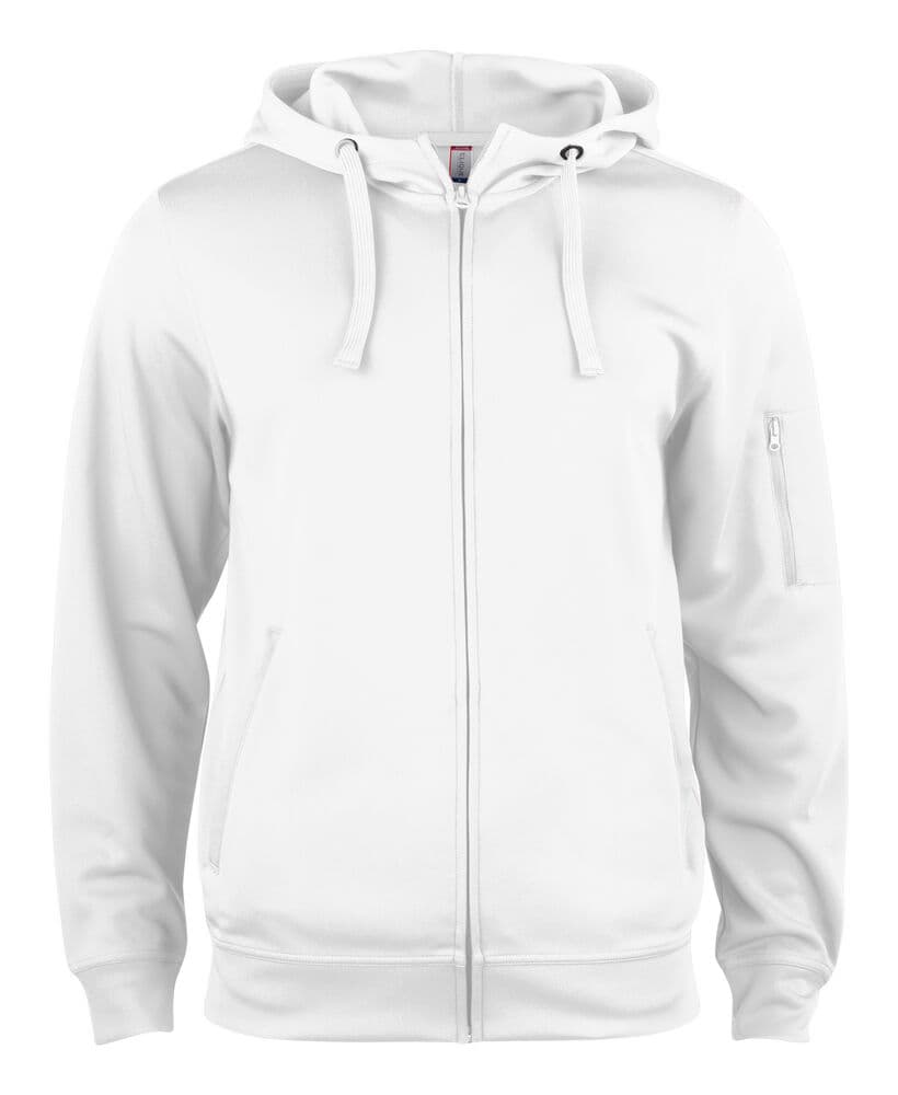 Clique Basic Active Hoody FZ coloris Blanc