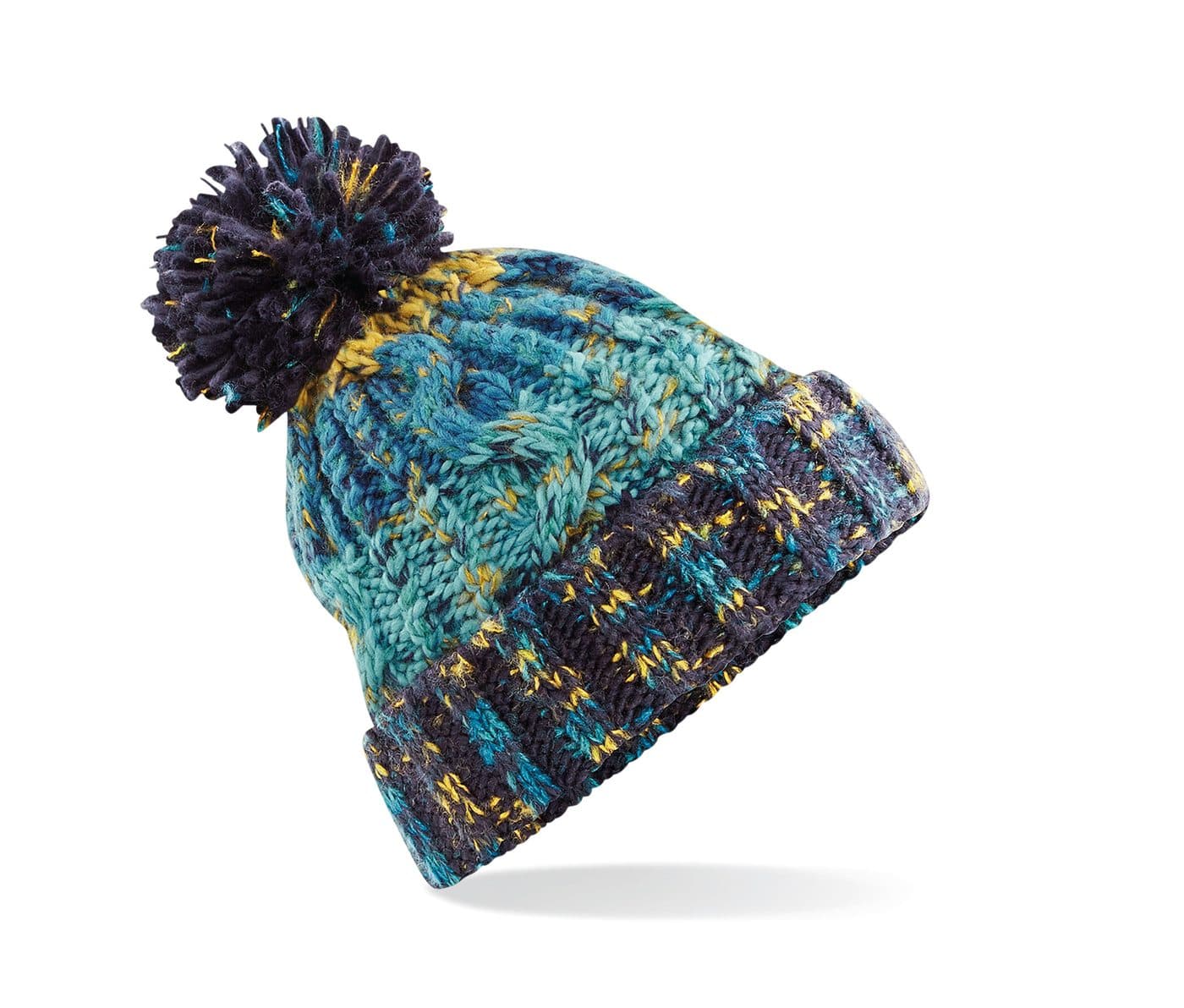 CORKSCREW POM POM BEANIE coloris Marine splash