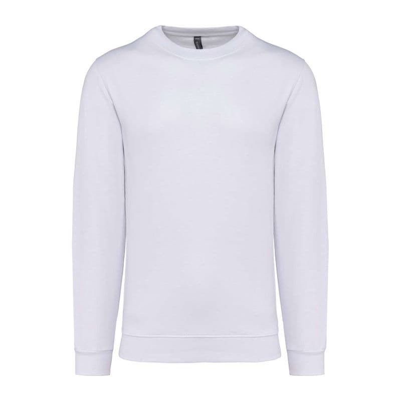 Crew Neck Sweatshirt coloris Blanc