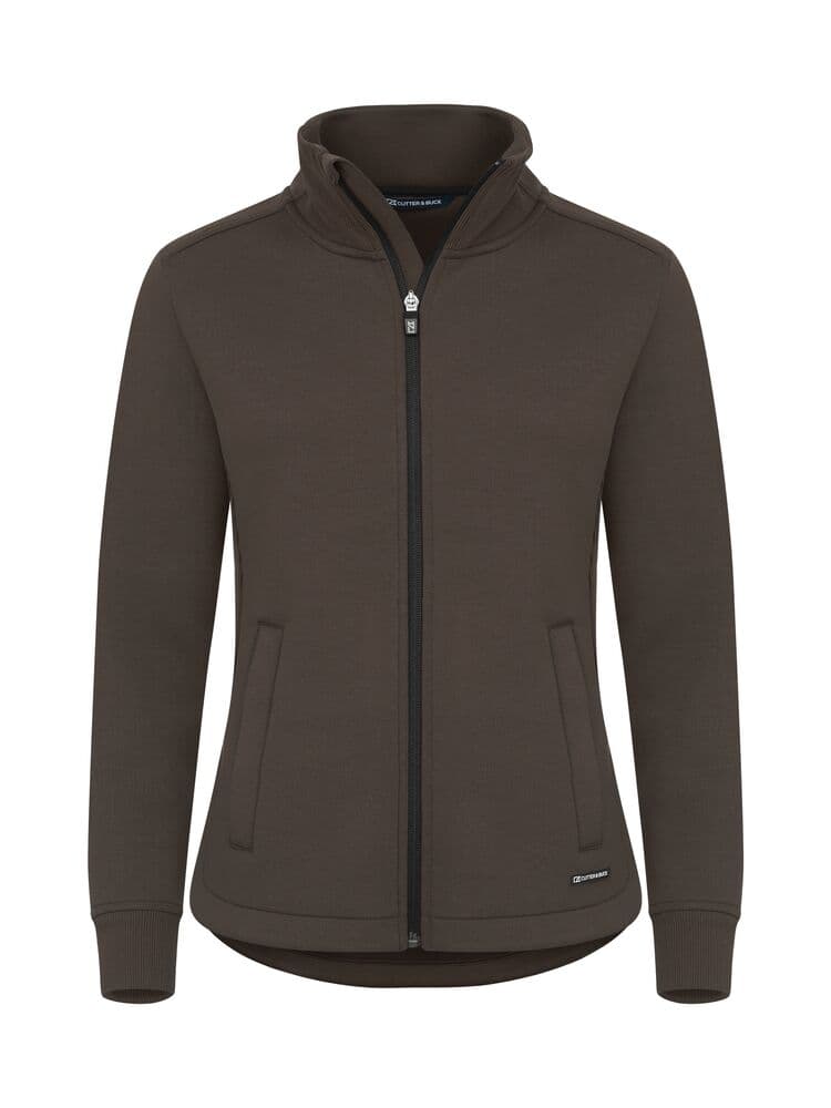 Cardigan zippé Cutter & Buck Pemberton femme coloris Moka foncé
