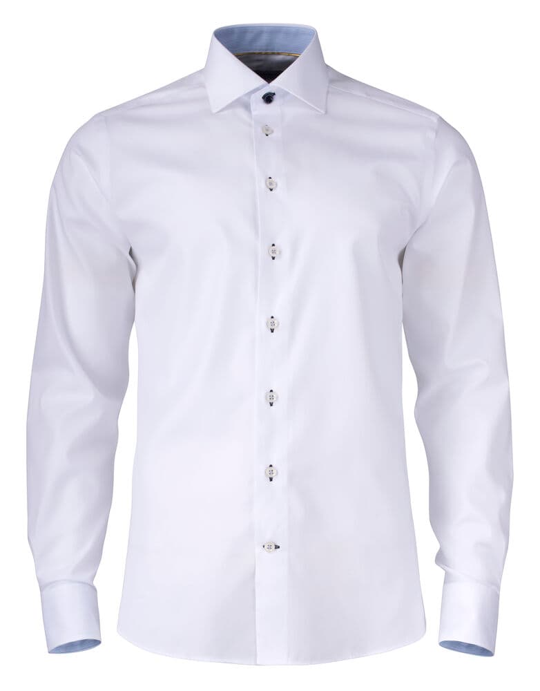 Yellow Bow 51  Chemise Coupe Regular Hommes coloris Blanc / Bleu Ciel