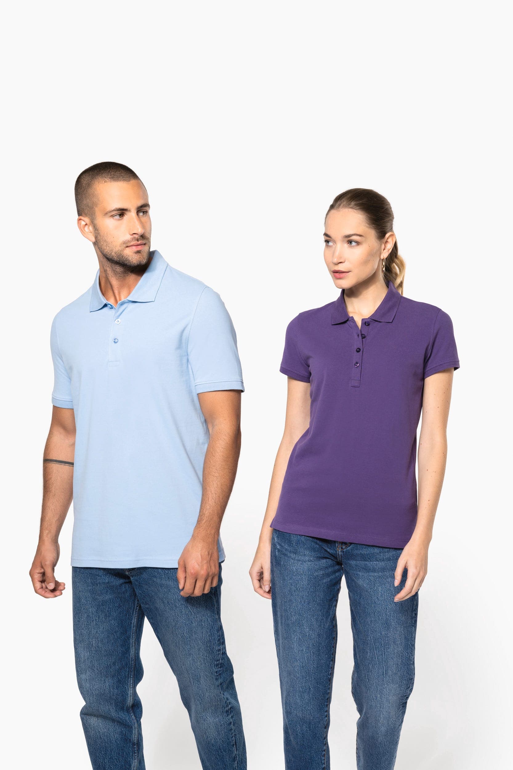 Polo piqué manches courtes femme en situation