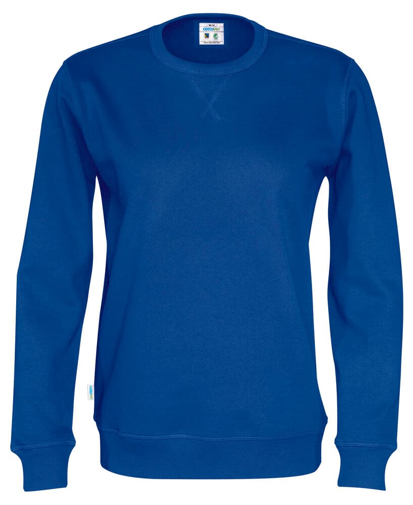 SWEAT COL ROND UNISEXE - CERTIFIÉ GOTS coloris Bleu
