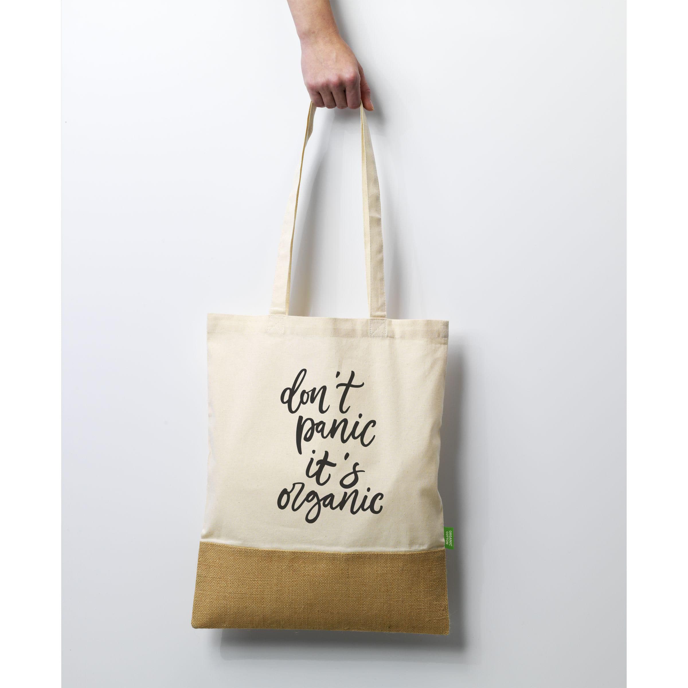 Sac shopping Combi Organic couleur naturelle (160 g/m²) en situation