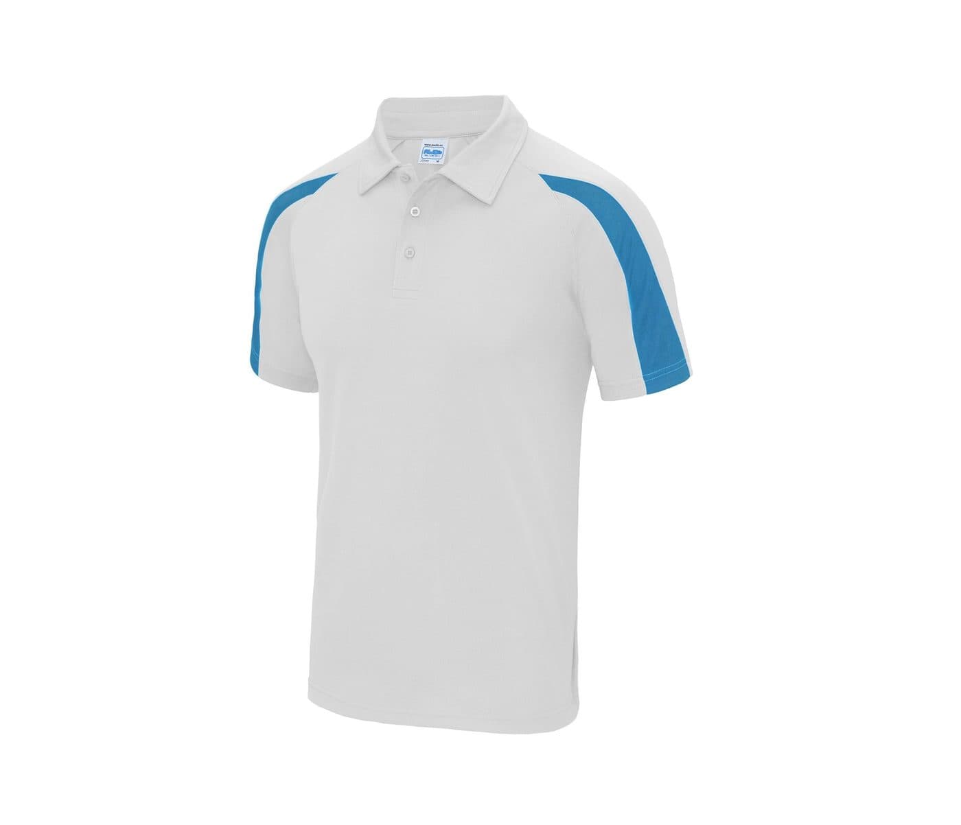 CONTRAST COOL POLO coloris Blanc arctique / Bleu saphir