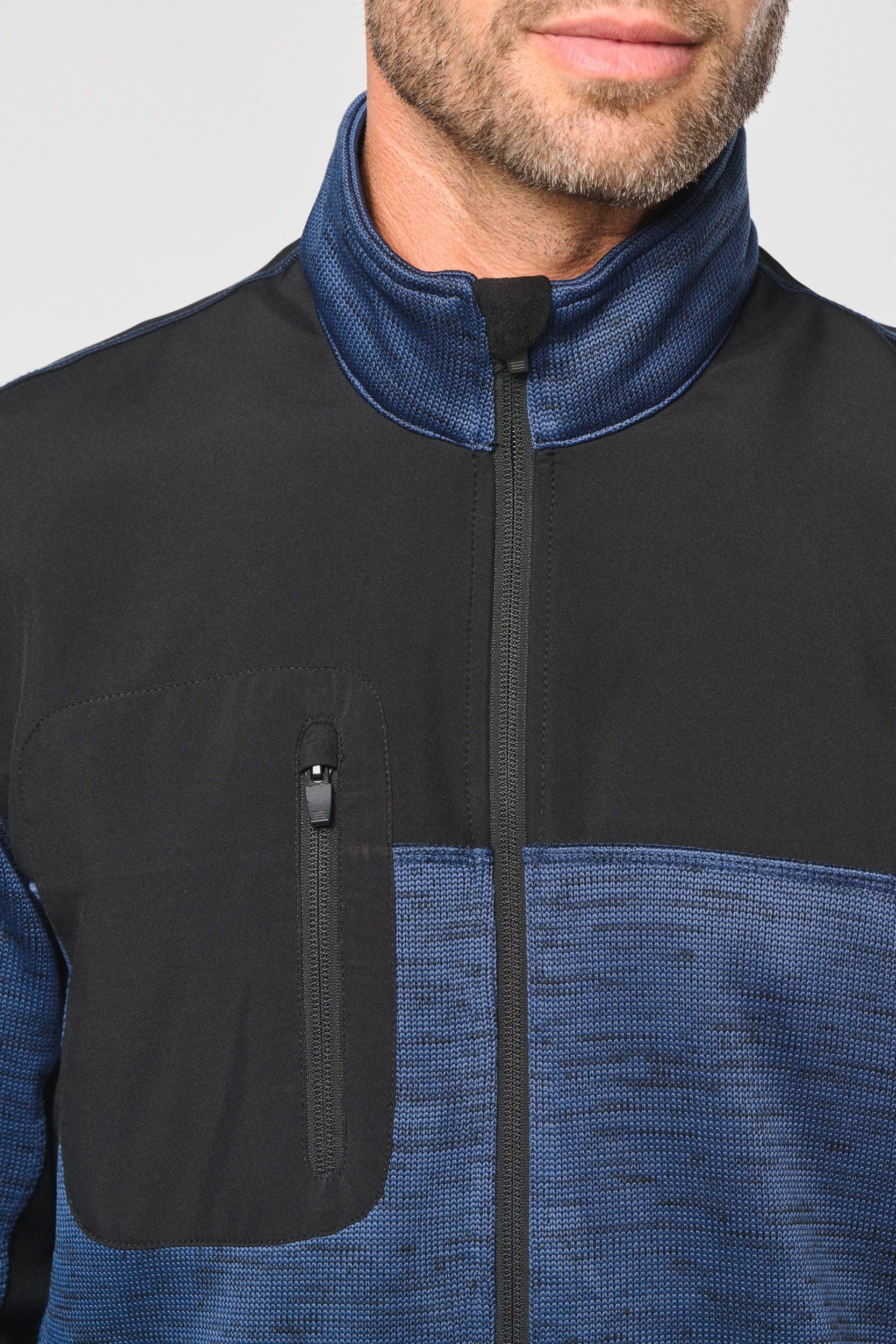 Veste recyclée en polytricot homme en situation