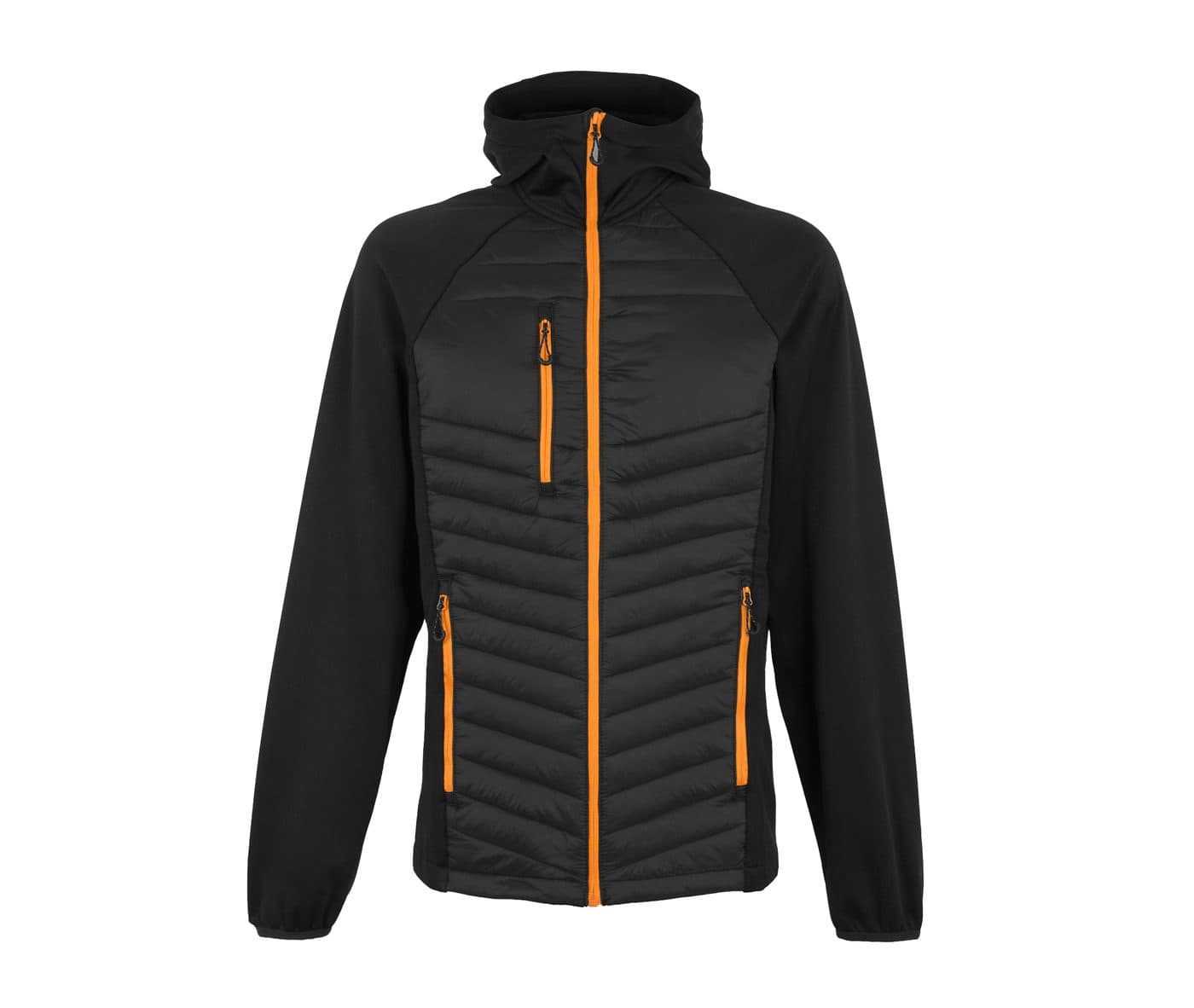 MEN'S NAVIGATE HYBRID JACKET coloris Noir / Orange pop