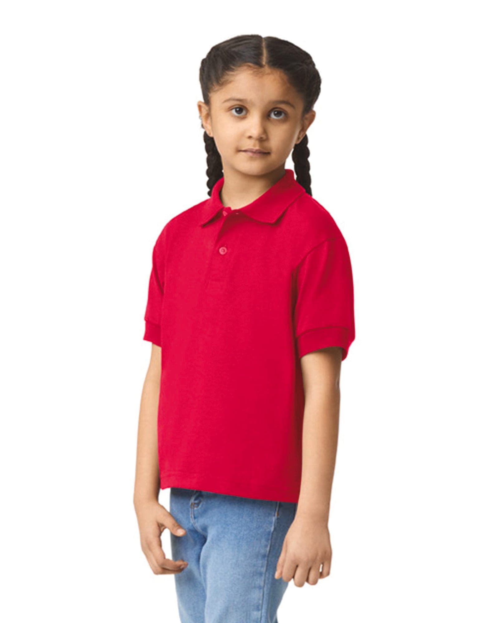Polo jersey Dryblend® enfant en situation