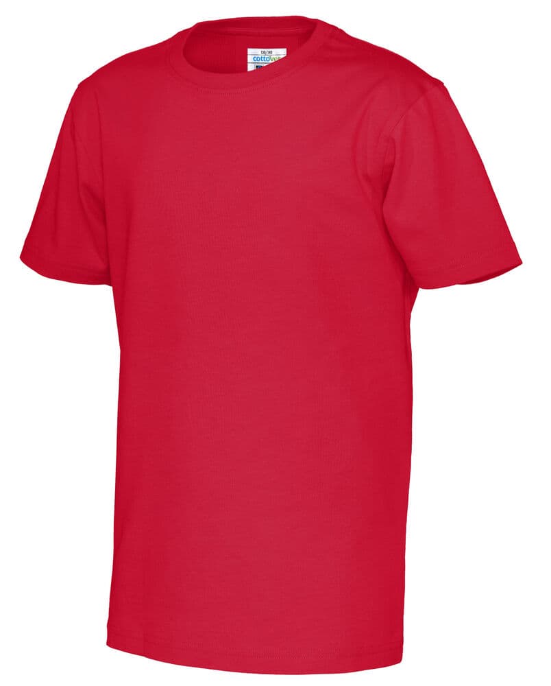 T-SHIRT MANCHES COURTES ENFANT - CERTIFIÉ GOTS coloris Rouge