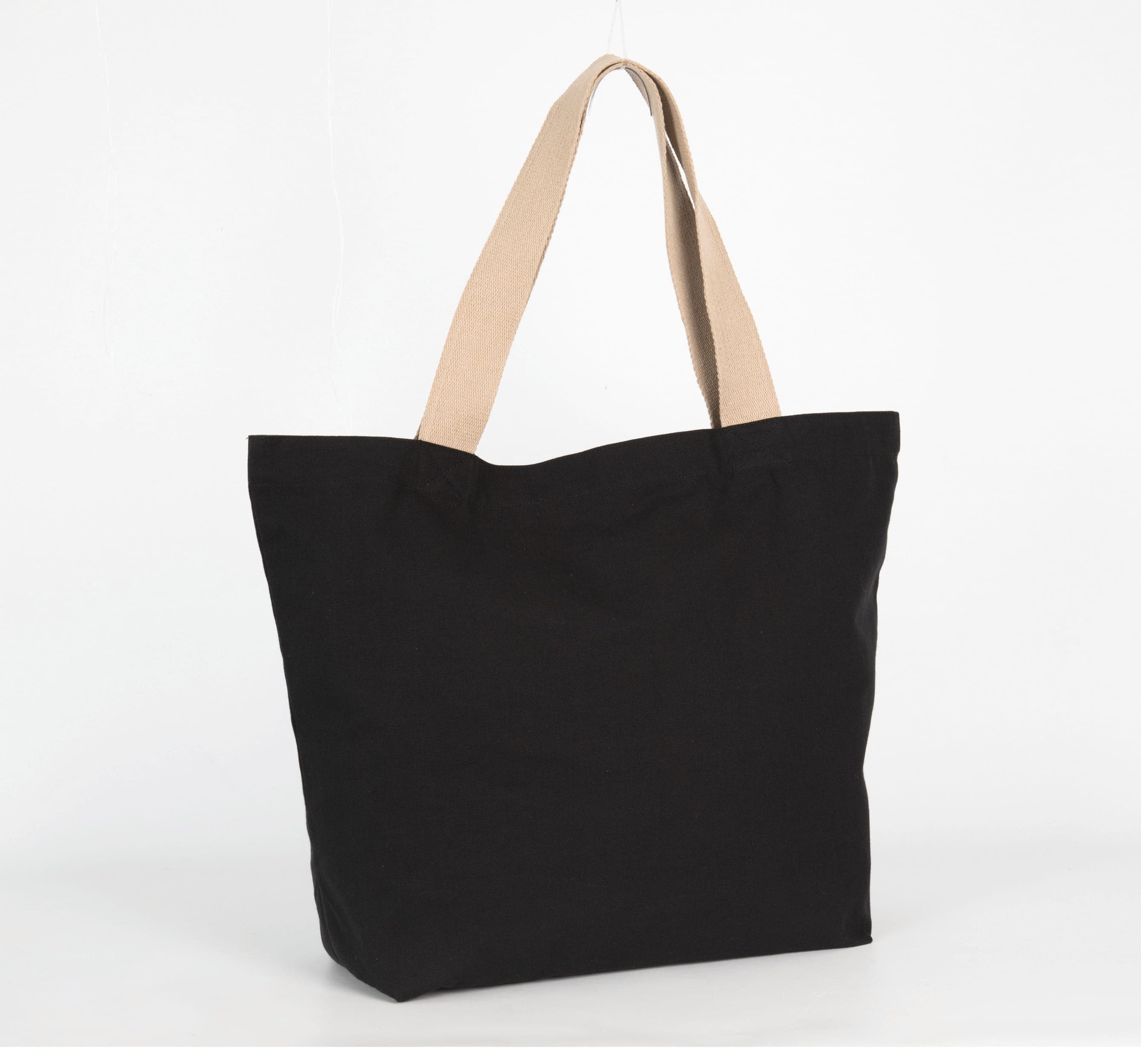 Grand sac shopping recyclé à fond plat en situation