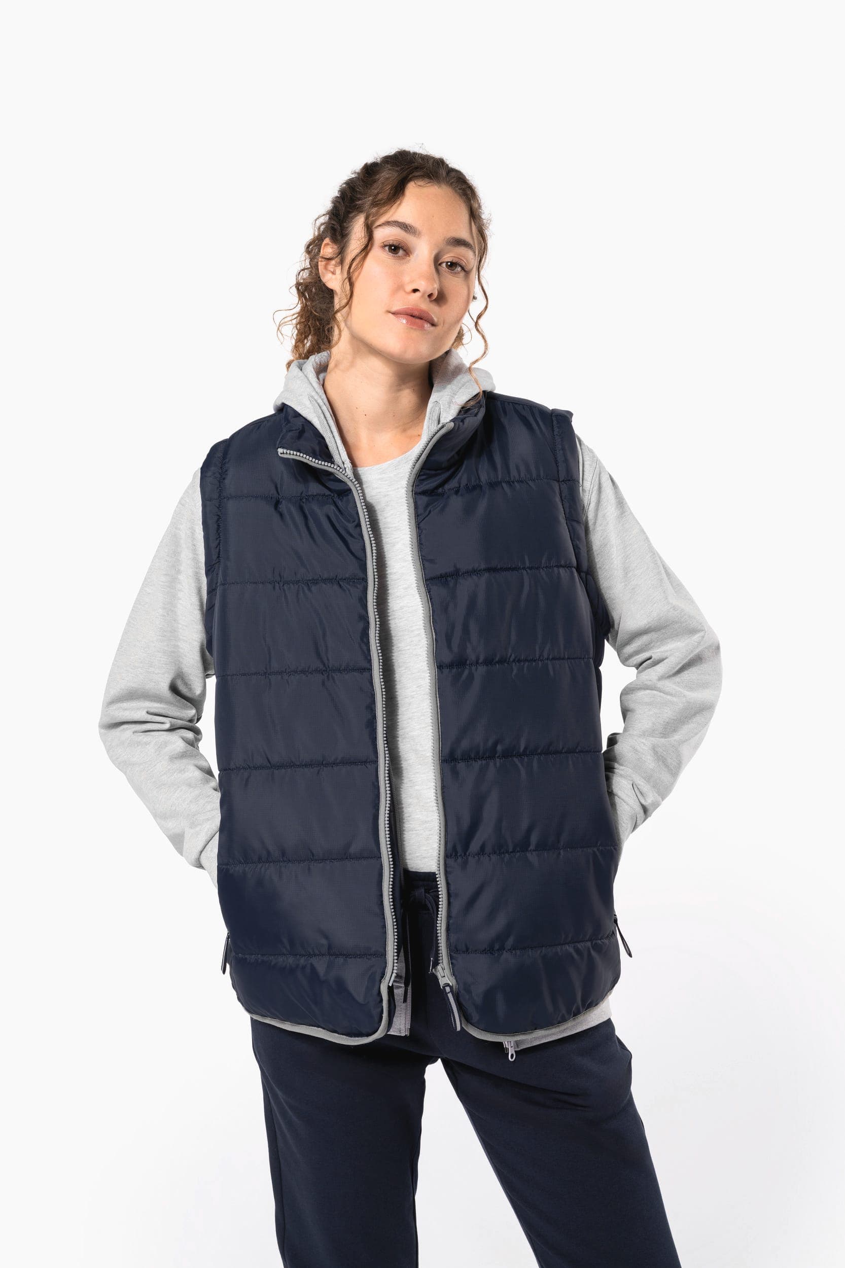Bodywarmer matelassé unisexe en situation