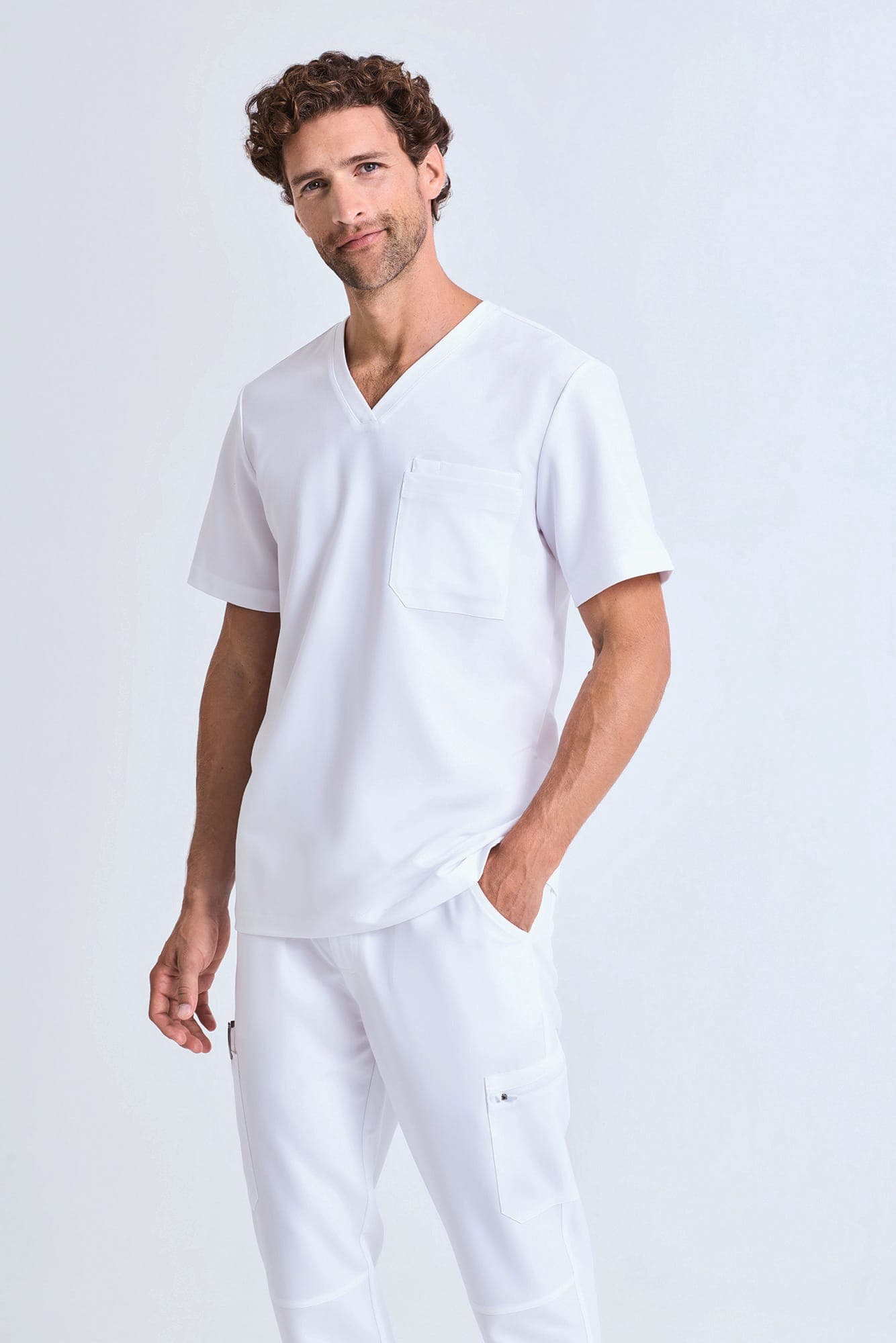 Tunique stretch manches courtes homme
