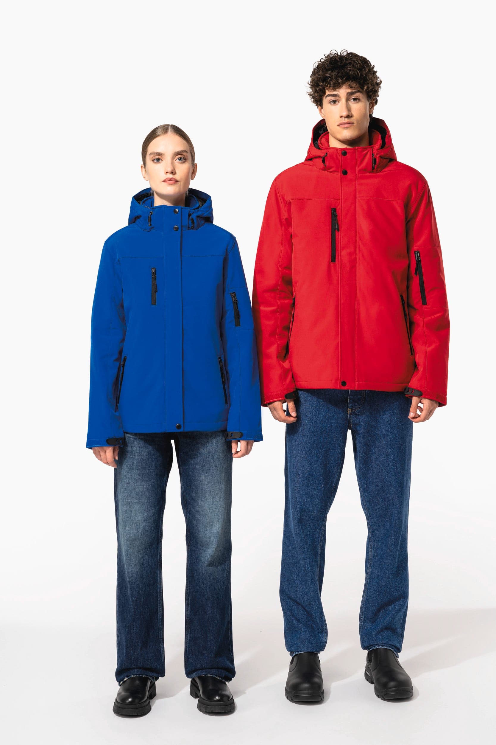 Parka softshell doublée capuche femme en situation