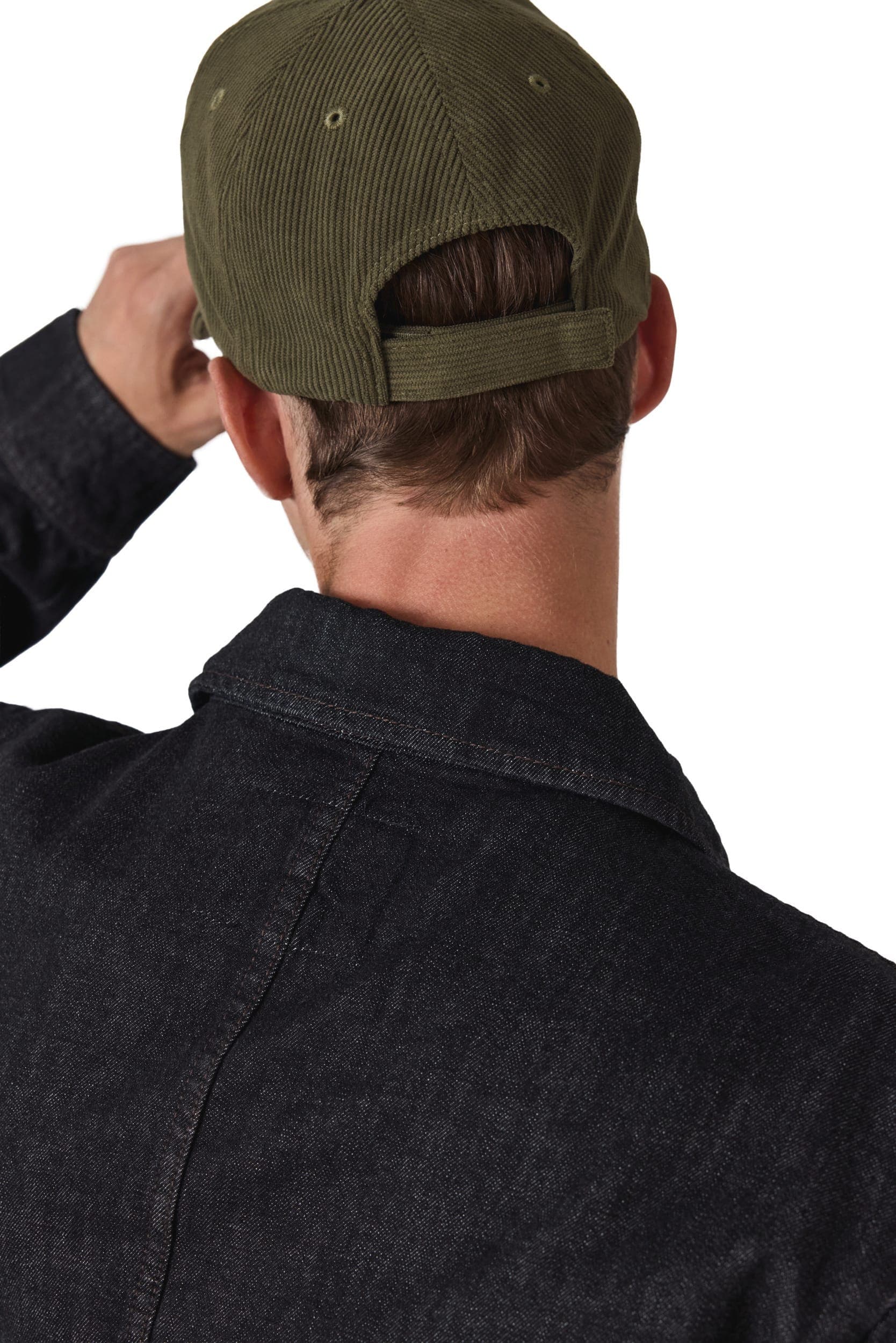 Casquette 5 panneaux en velours en situation