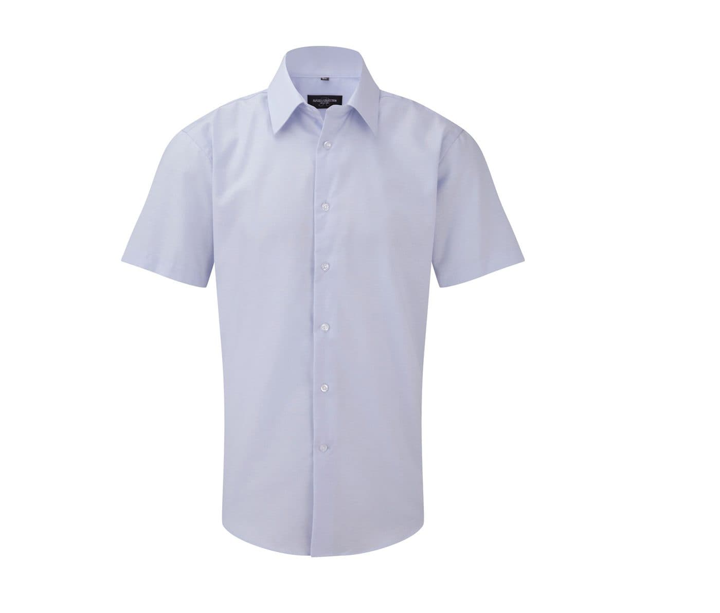 MEN'S SHORT SLEEVE TAILORED OXFORD SHIRT coloris Bleu oxford