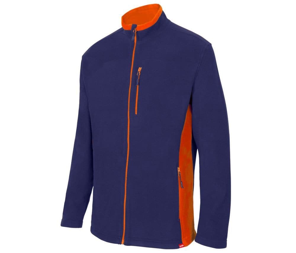 VESTE POLAIRE BICOLORE coloris Marine / Orange
