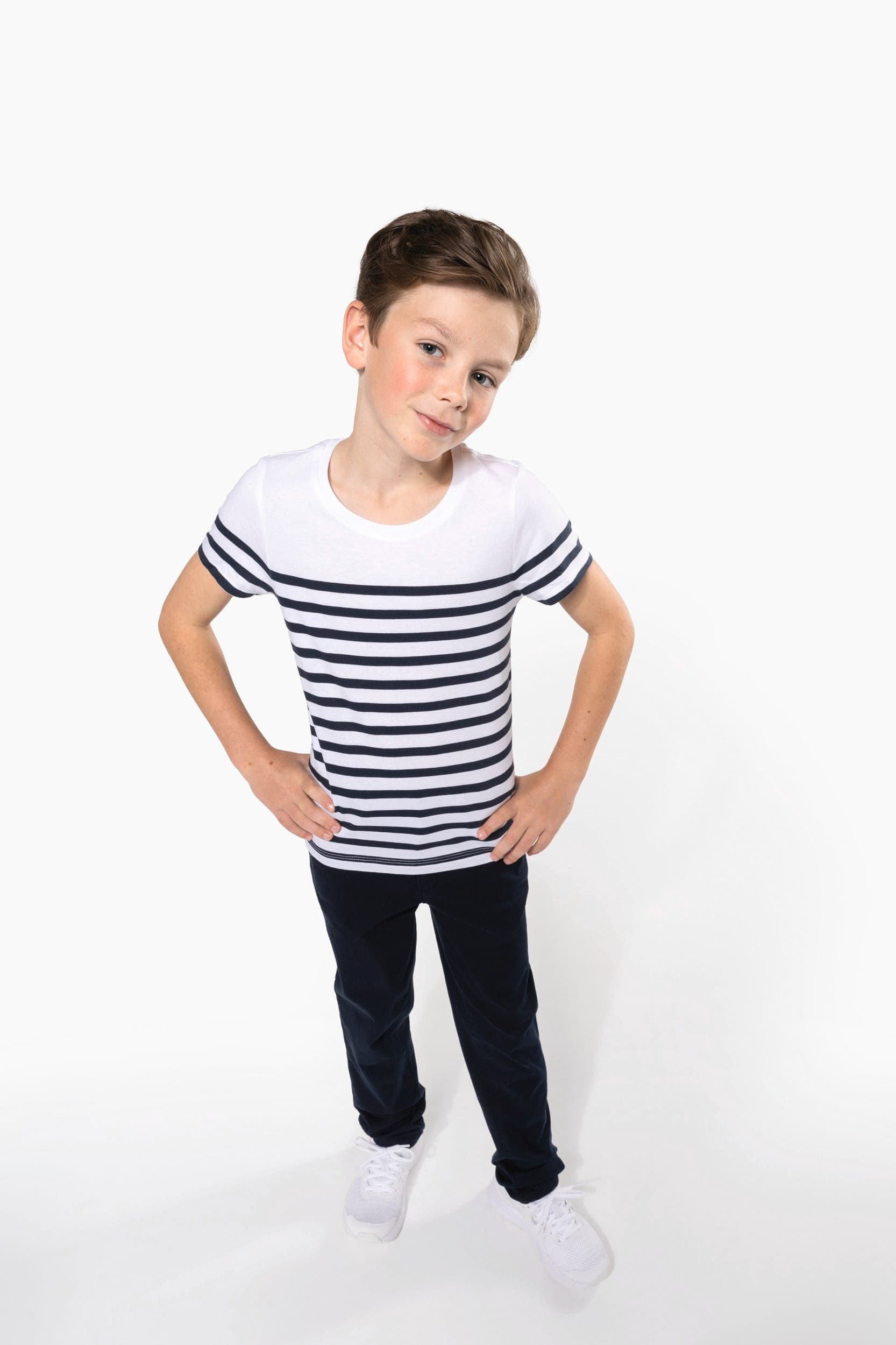 T-shirt marin col rond Bio enfant en situation