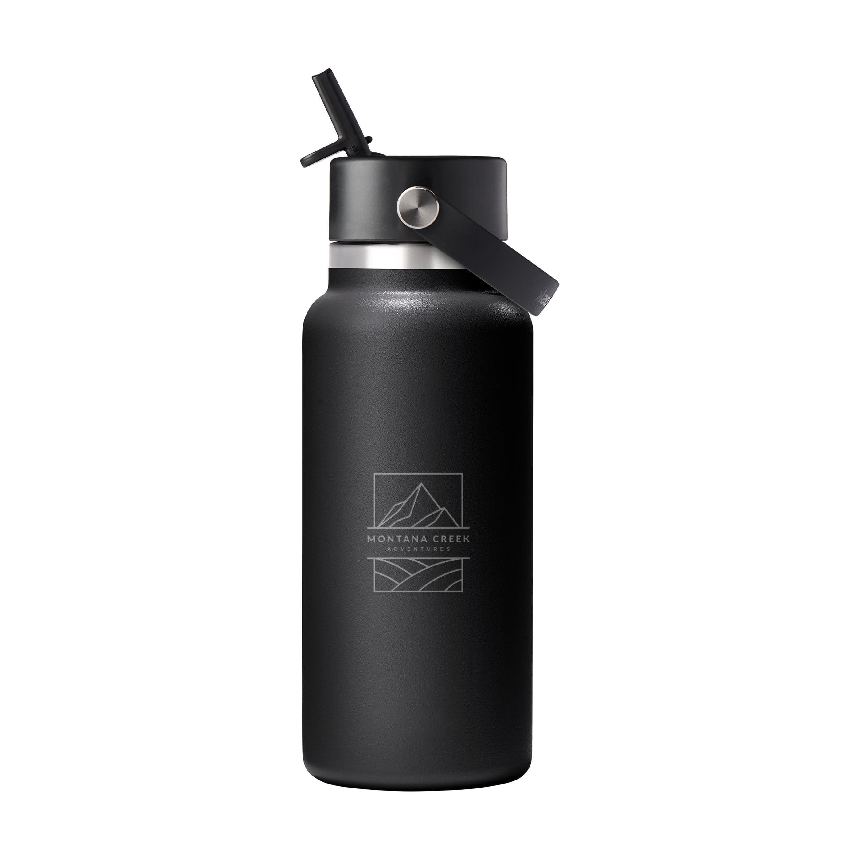 Bouteille d'eau Hydro Flask Wide Mouth avec bouchon à paille Flex 946 ml en situation