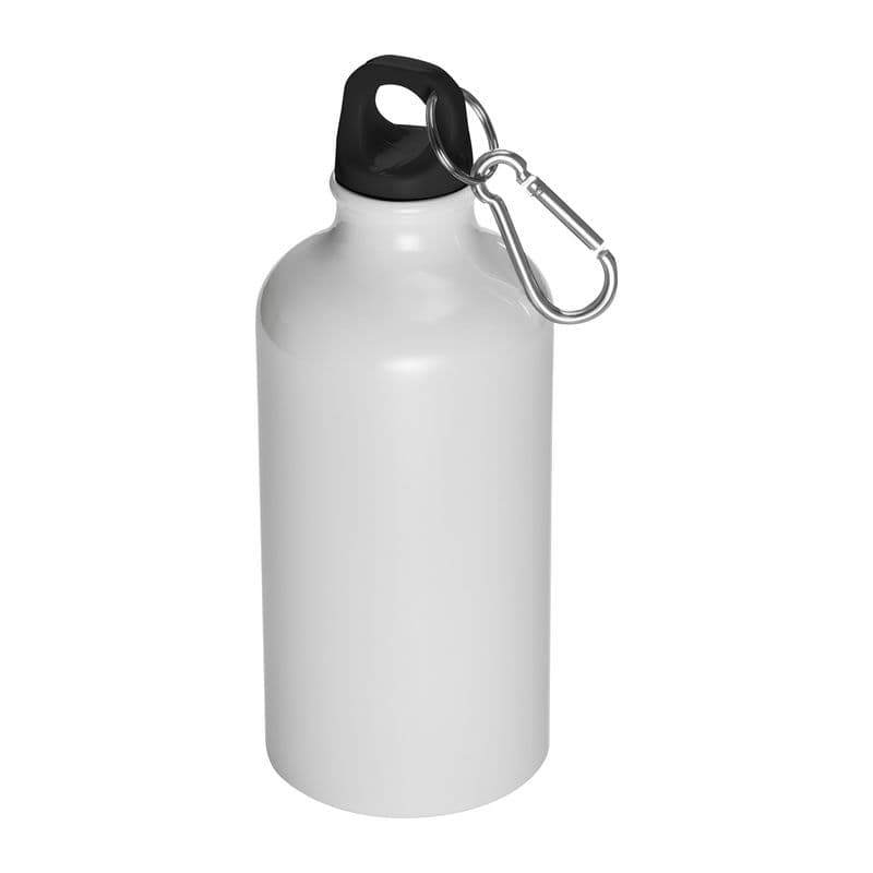 Bouteille de boisson métal avec mousqueton Kielce 500 ml