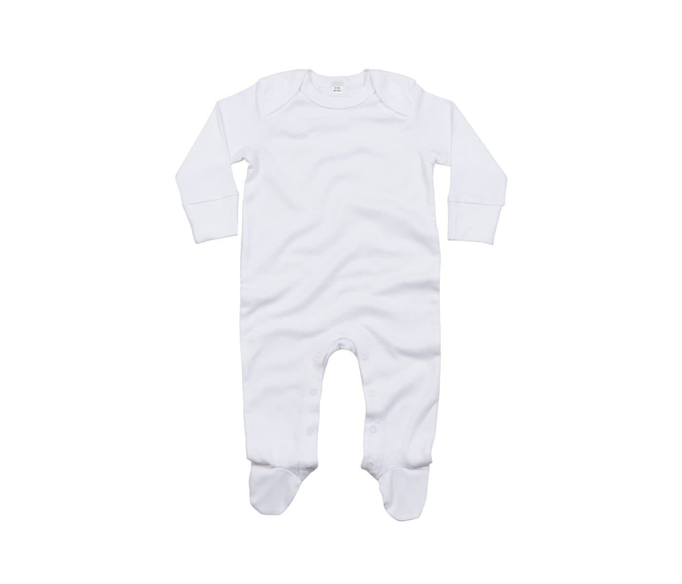 BABY ENVELOPE SLEEPSUIT WITH SCRATCH MITTS coloris Blanc