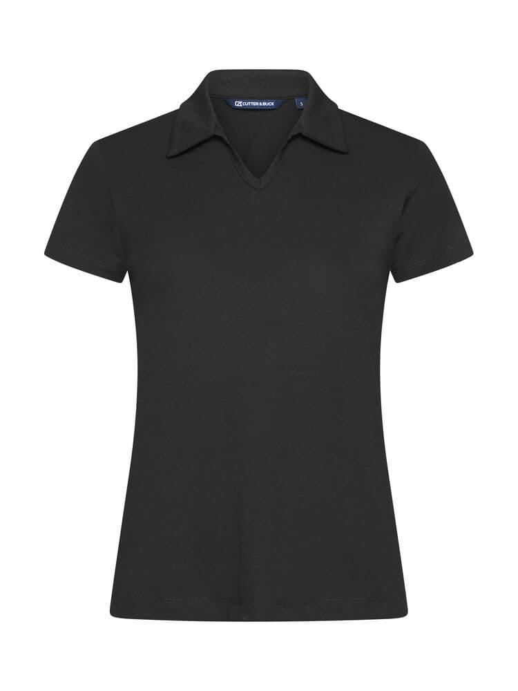 Polo Cutter & Buck Virtue col V femme coloris Noir