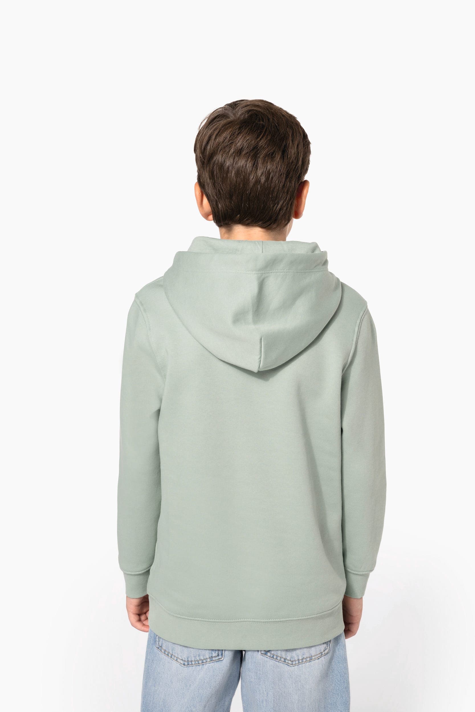 Sweat-shirt écoresponsable à capuche enfant en situation