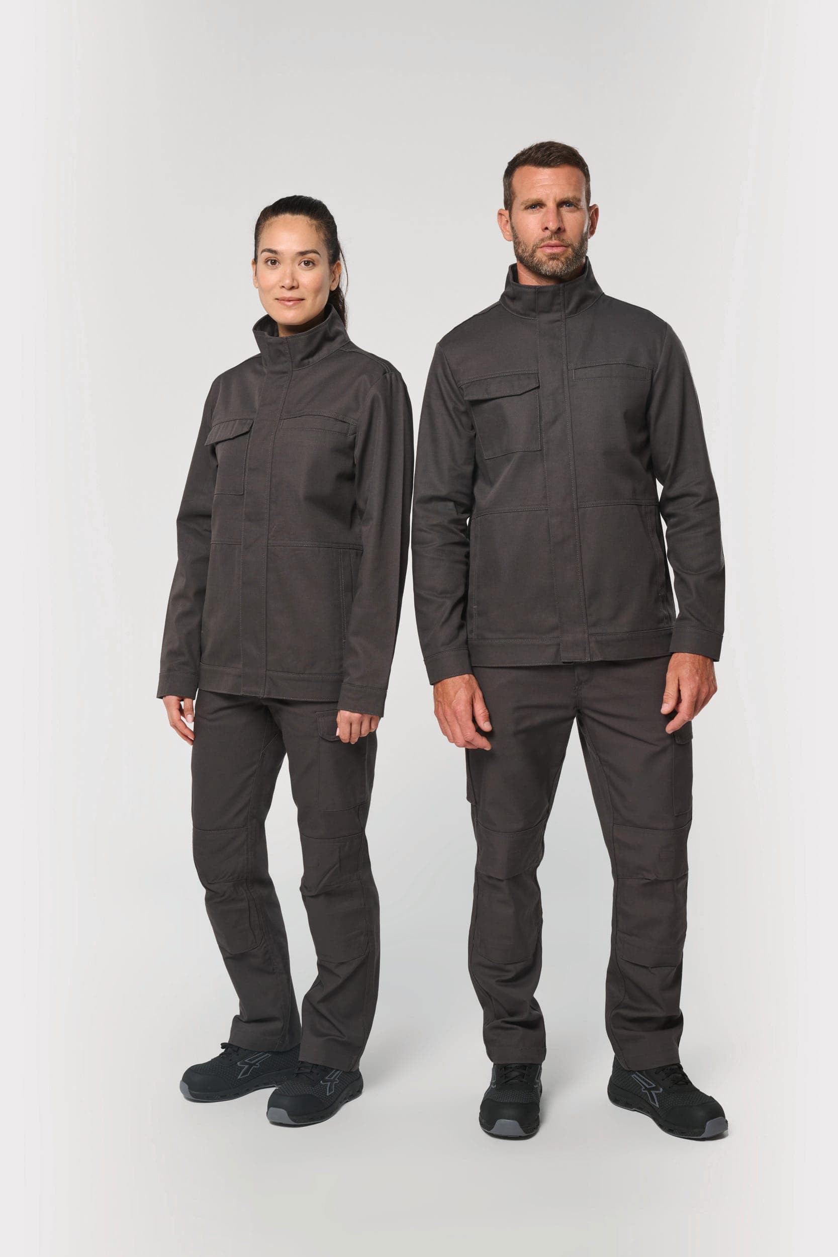 Veste de travail sans métal unisexe en situation