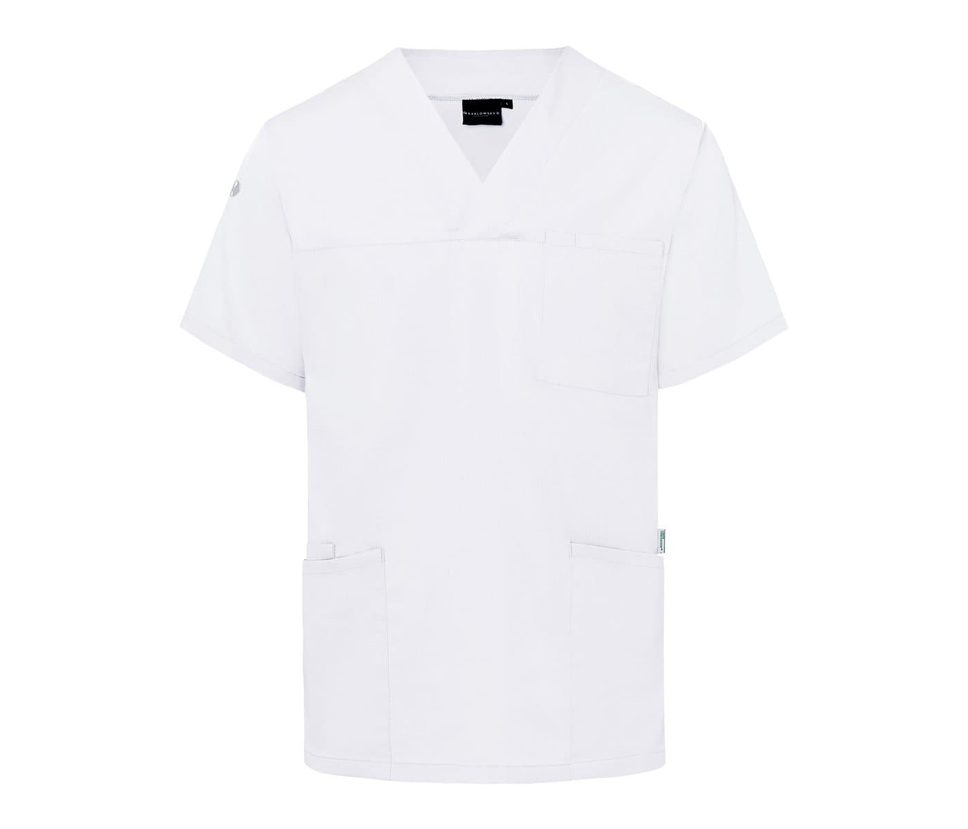 SHORT-SLEEVE MEN'S SLIP-ON TUNIC ESSENTIAL coloris Blanc