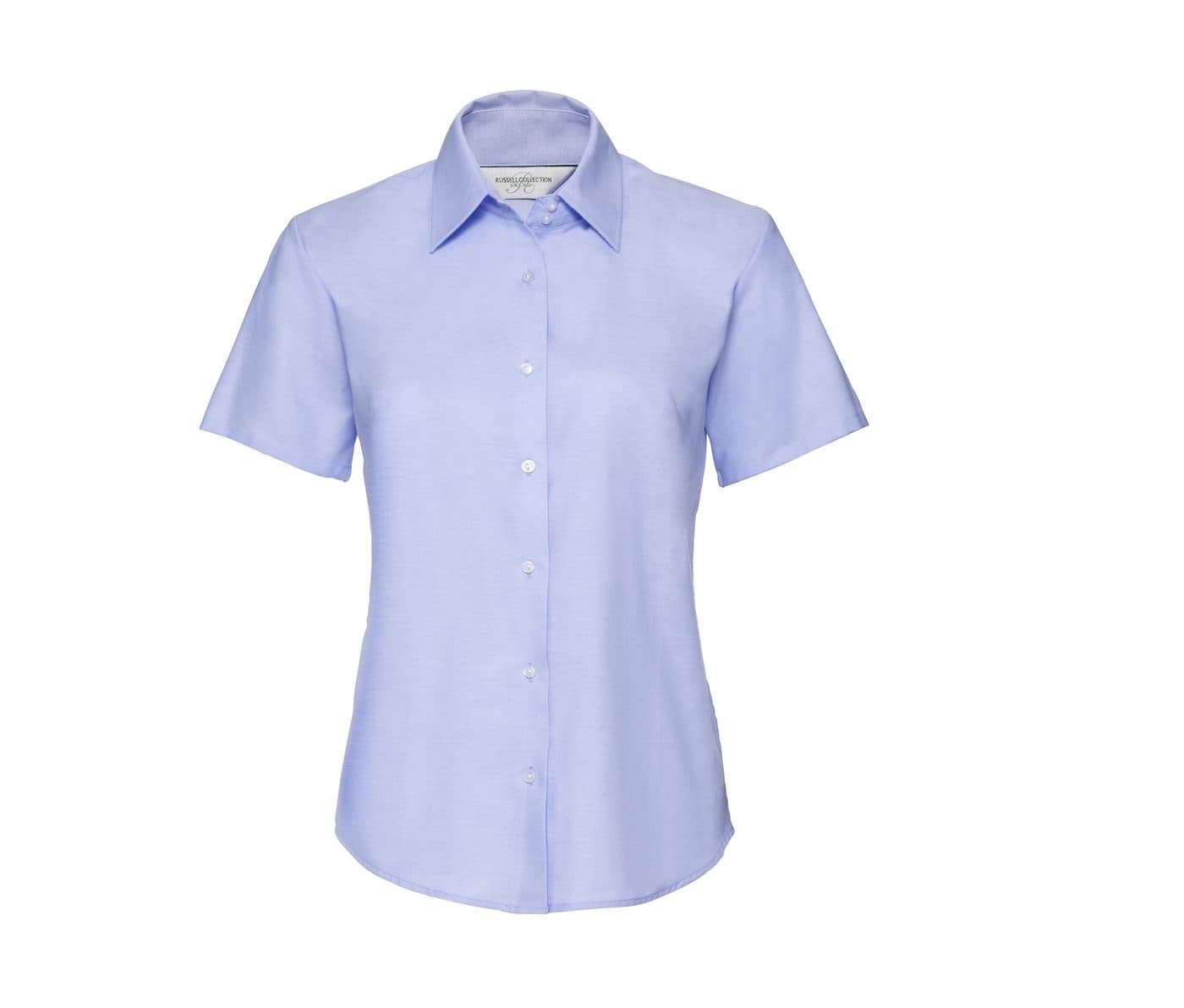 LADIES' SHORT SLEEVE TAILORED OXFORD SHIRT coloris Bleu oxford