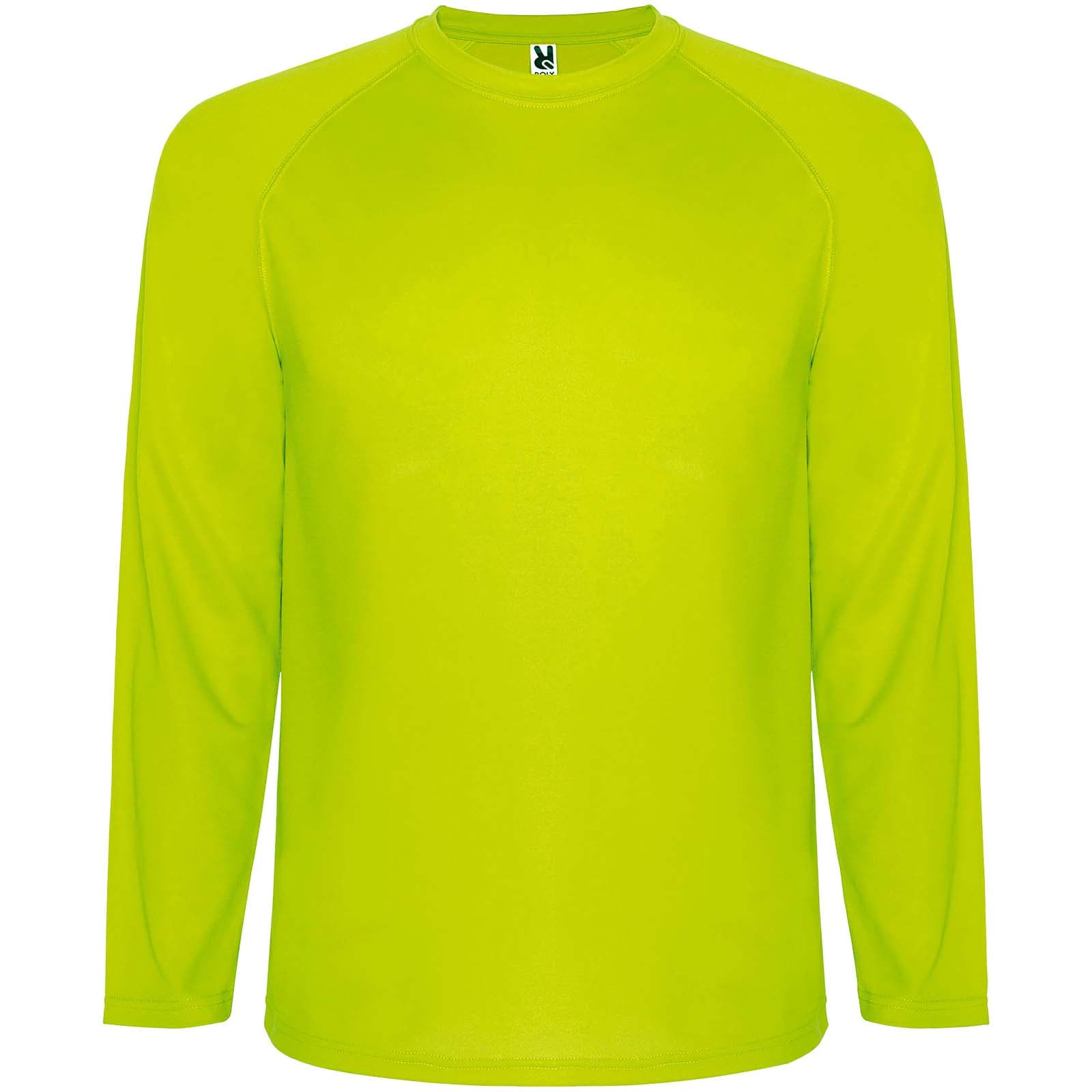 T-shirt de sport de 150 g/m² Montecarlo à manches longues pour hommes coloris Jaune fluo