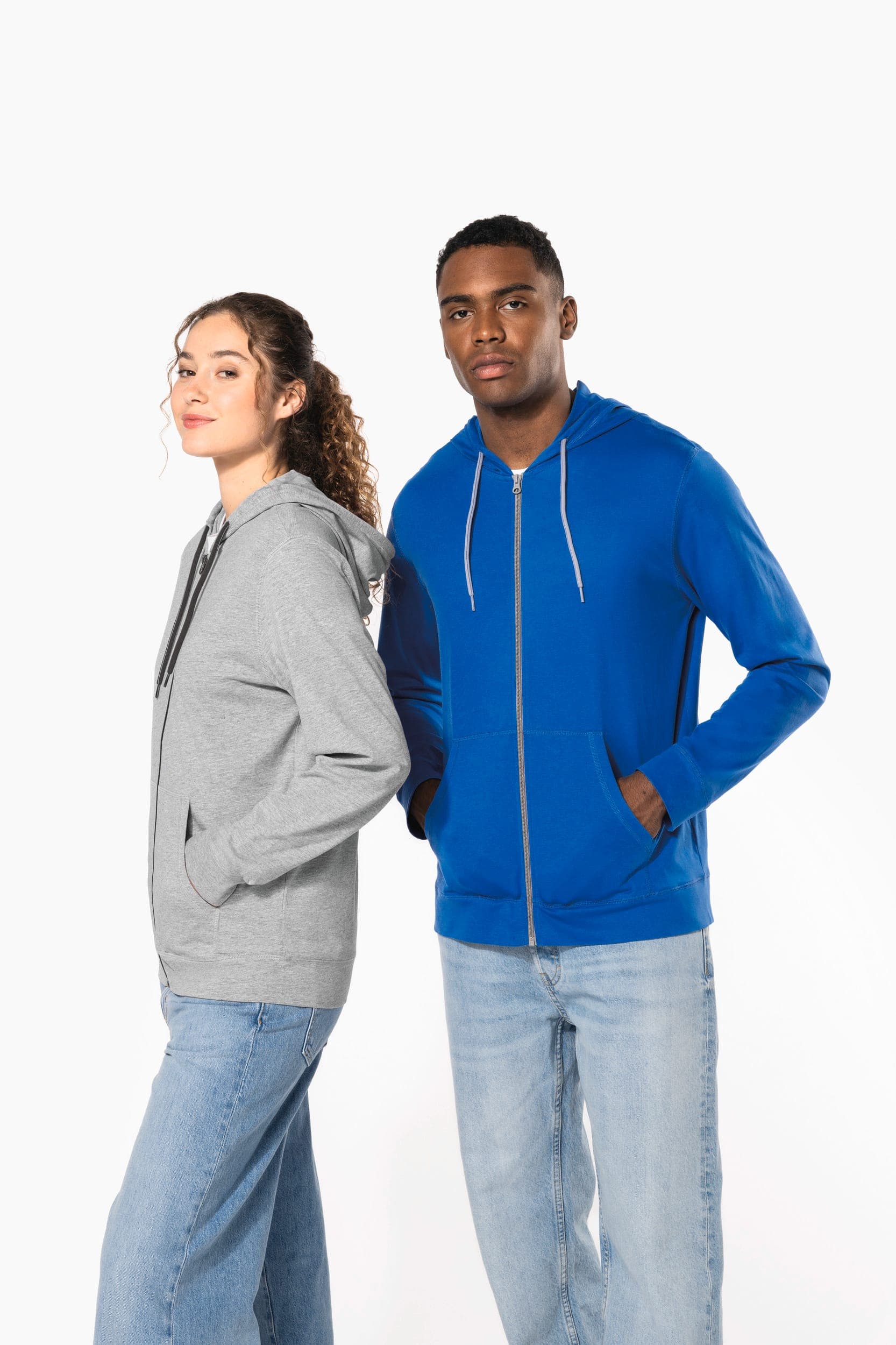 Veste coton légère à capuche en situation