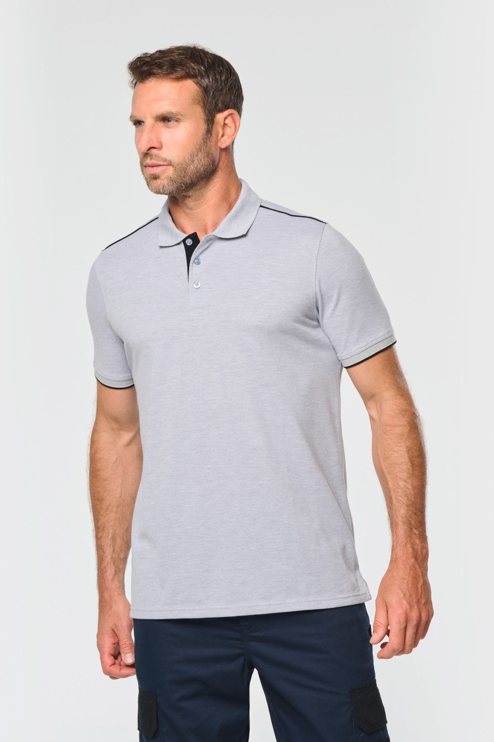Polo Day To Day contrasté manches courtes homme