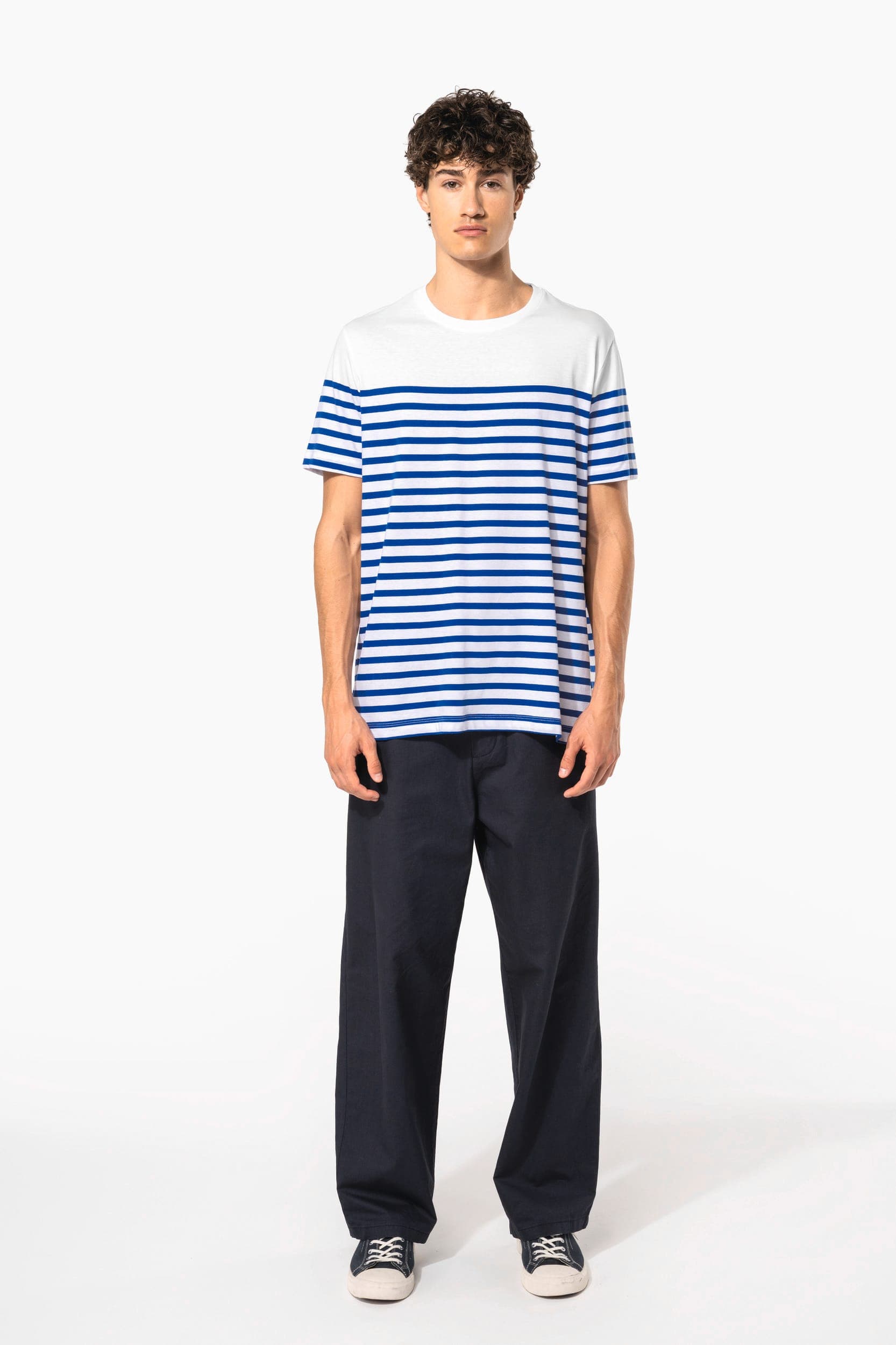 T-shirt marin col rond Bio homme en situation