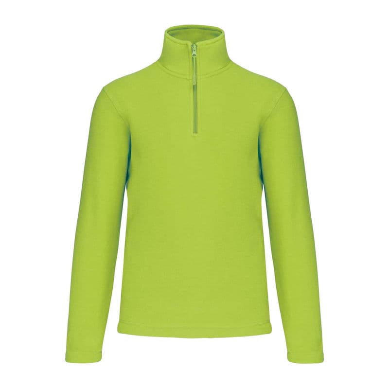 ENZO - ZIP NECK MICROFLEECE JACKET coloris Vert citron