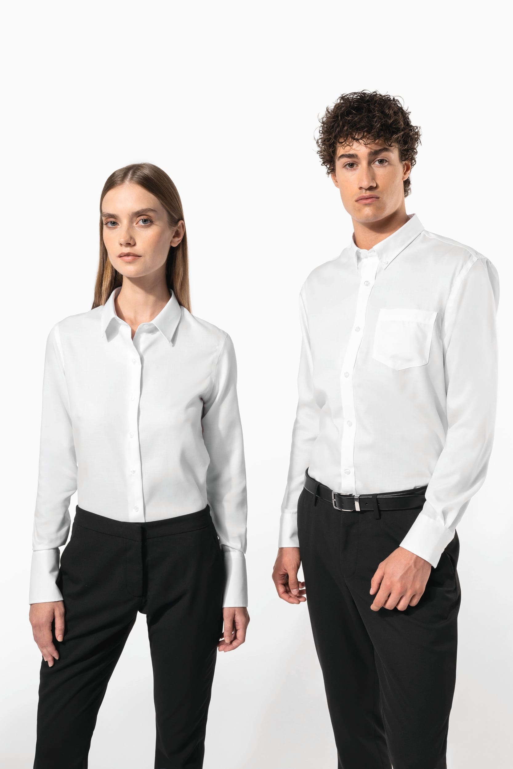 Chemise manches longues sans repassage femme en situation
