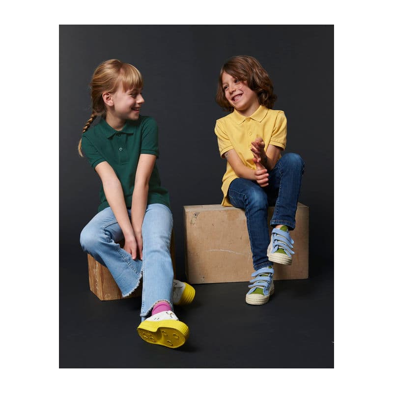 Mini Sprinter kids' polo coloris Vert Glazed