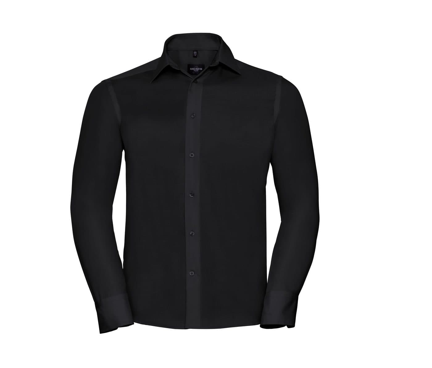 MEN'S LONG SLEEVE TAILORED ULTIMATE NON-IRON SHIRT coloris Noir