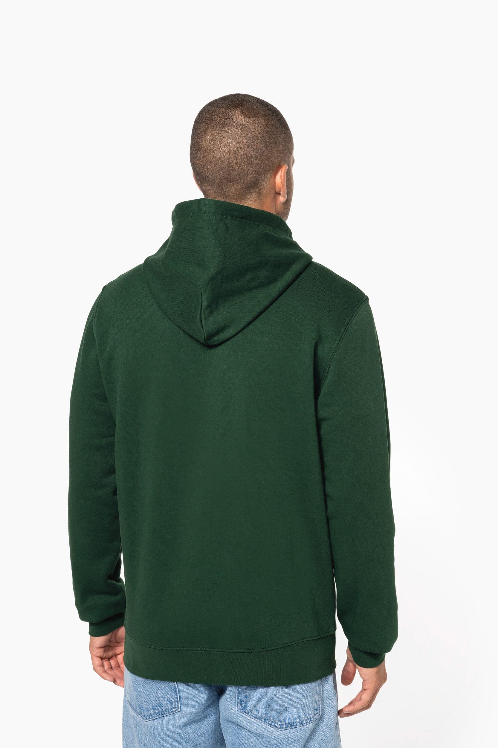 Sweat-shirt écoresponsable à capuche homme en situation