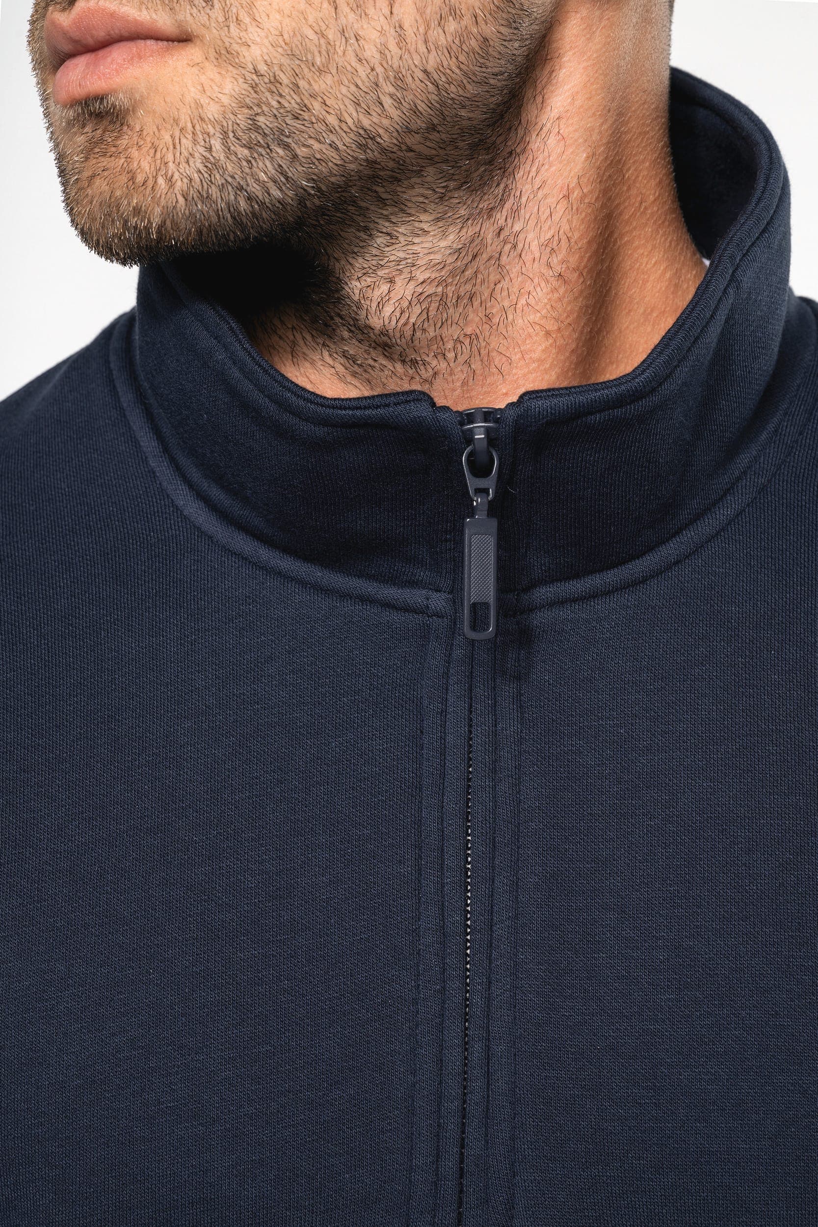 Sweat-shirt col zippé homme en situation