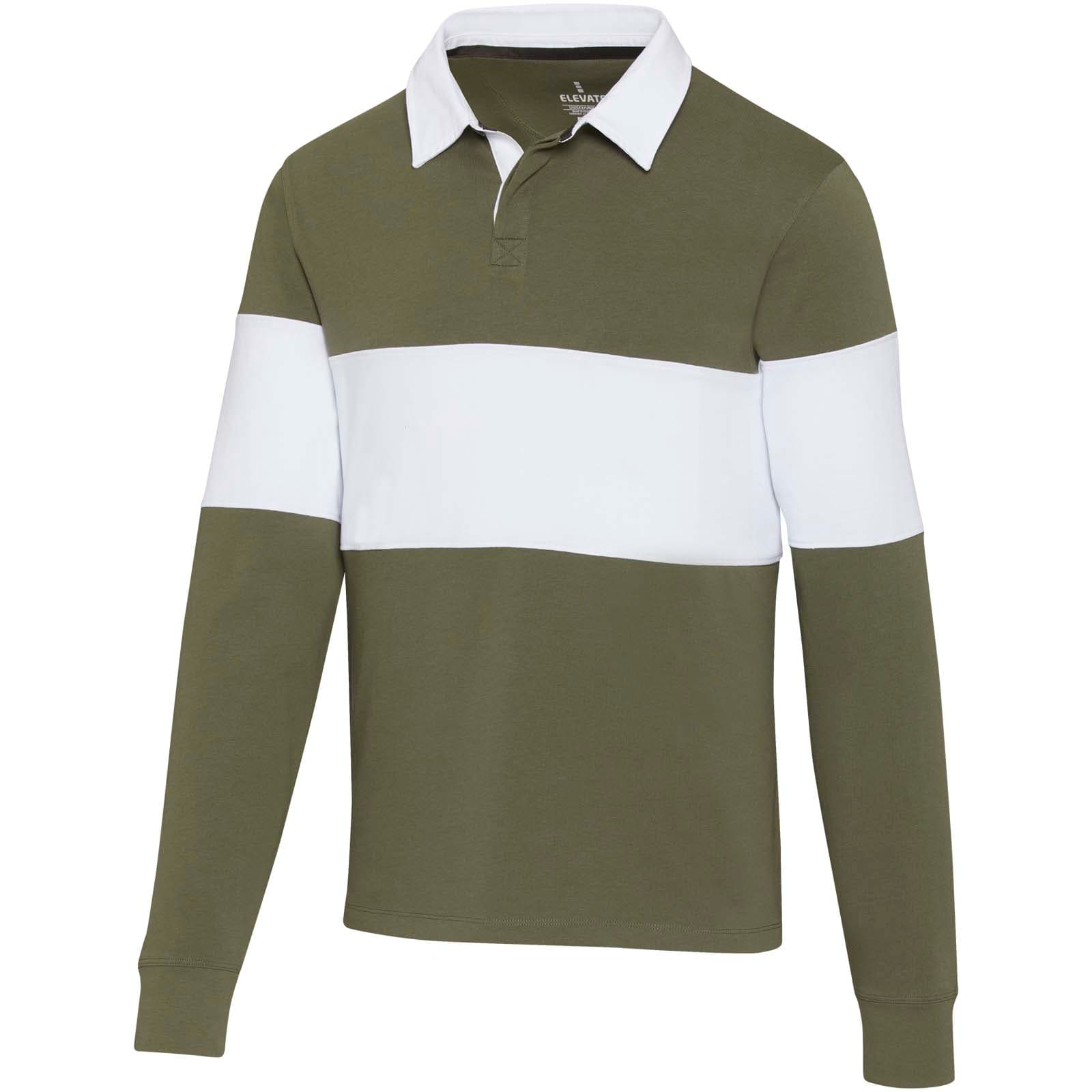 Sweatshirt de rugbyen coton organique Clyde unisexe coloris Vert
