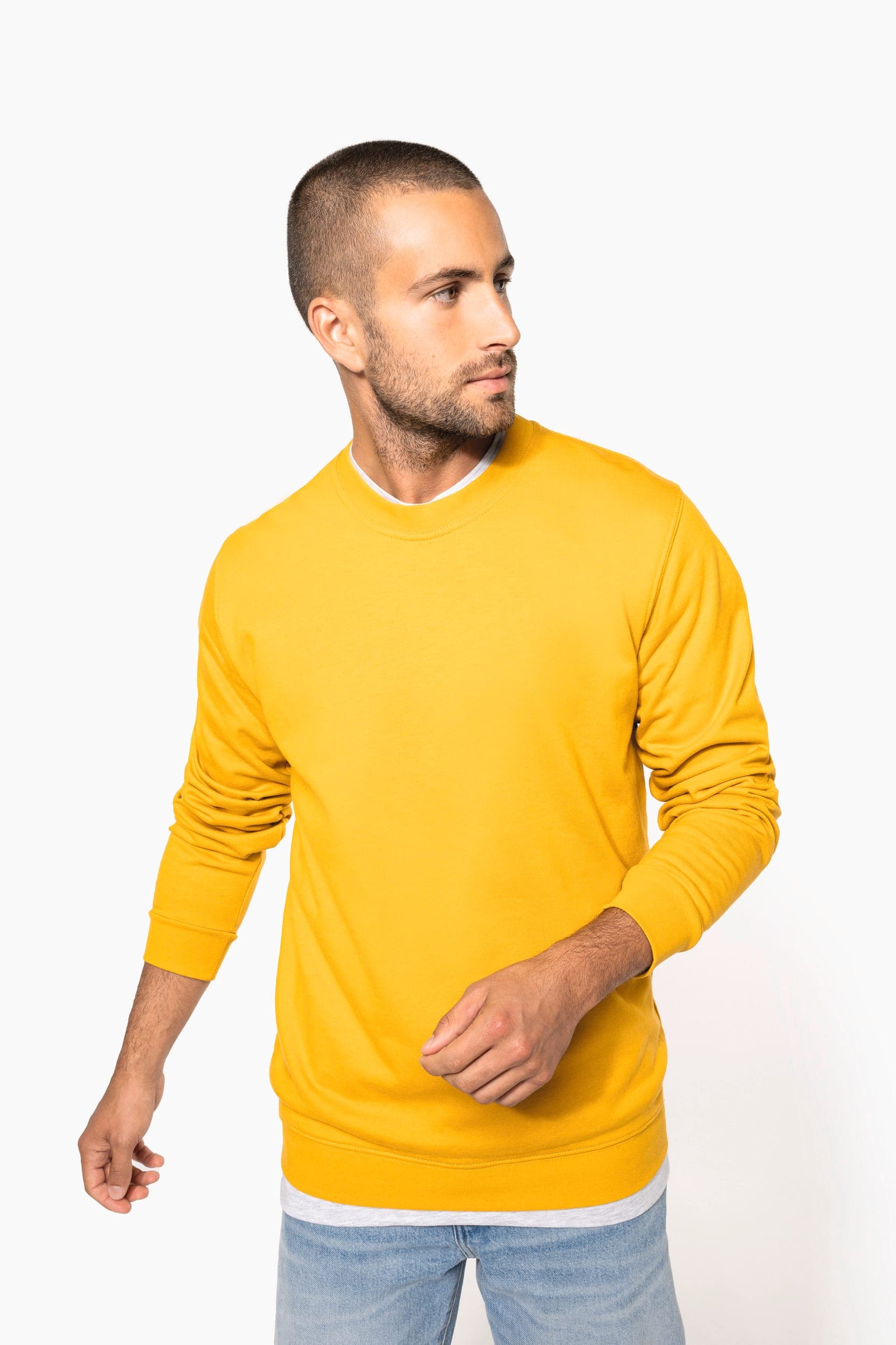 Sweat-shirt col rond unisexe en situation