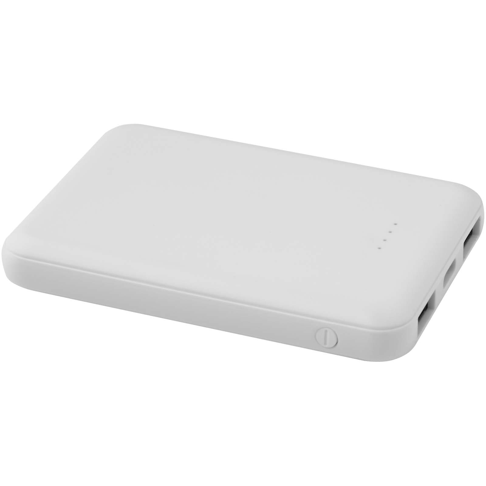 Batterie de secours en plastique recyclé Asama type-C de 5 000 mAh coloris Blanc