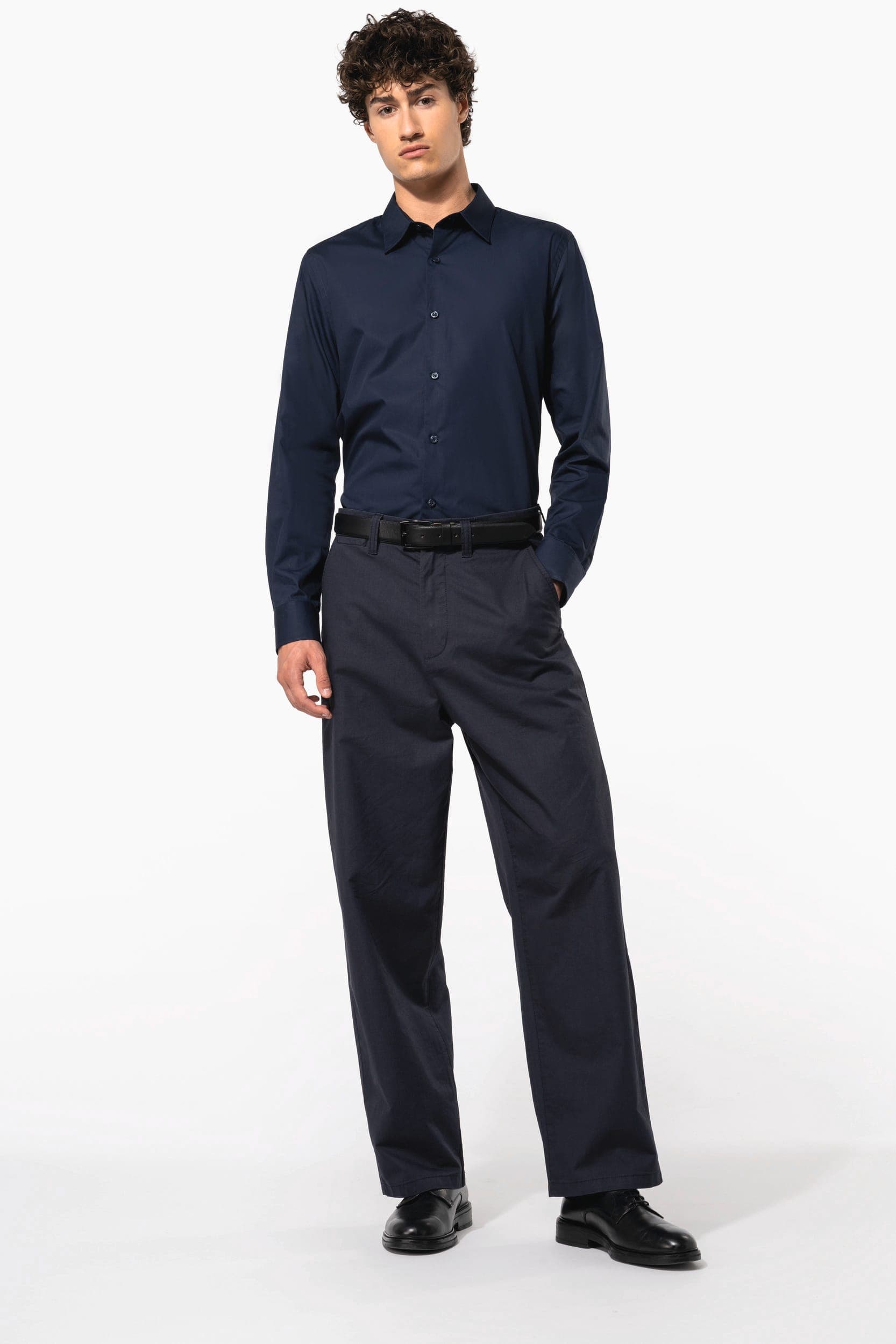Chemise popeline manches longues homme en situation