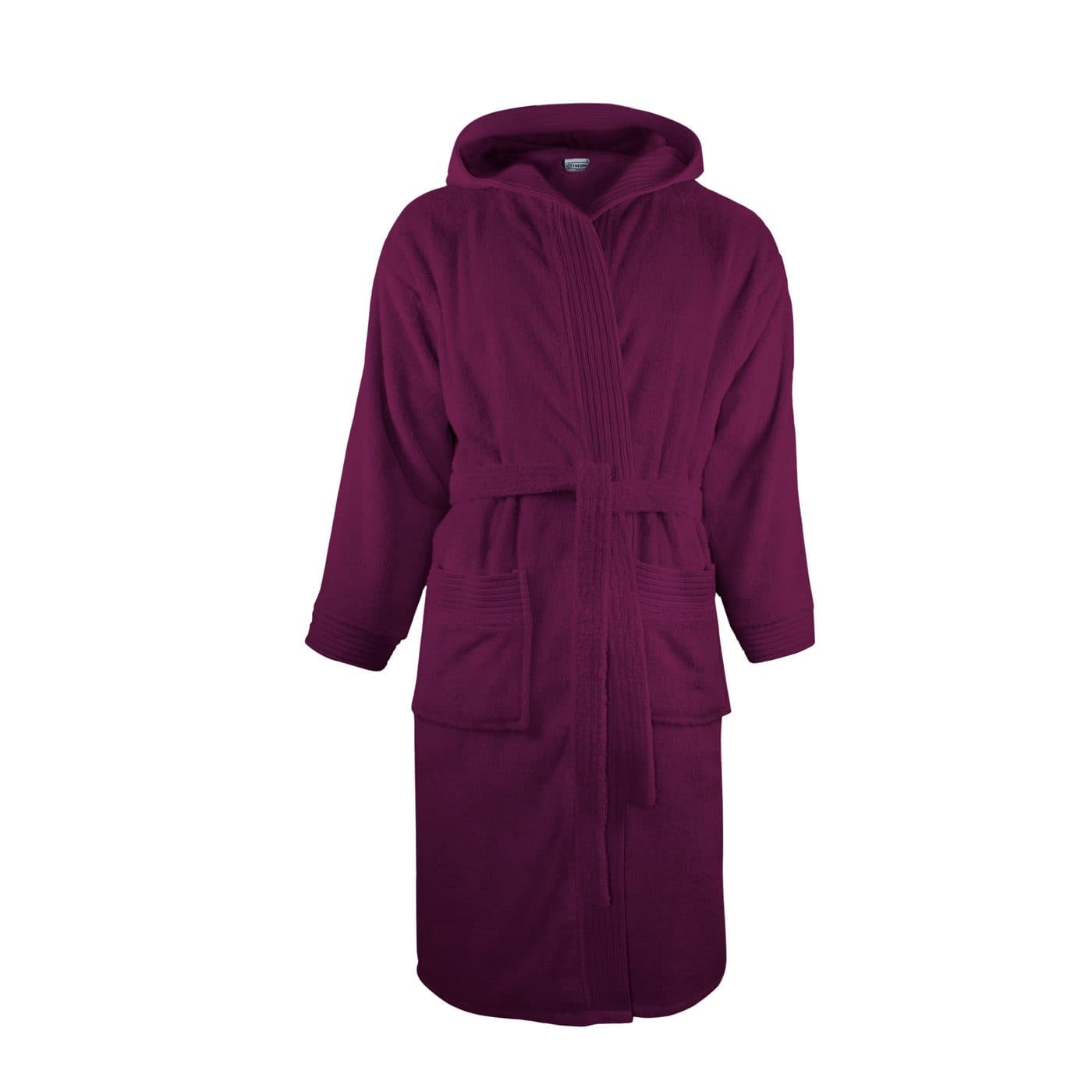 BATHROBE HOODED coloris Prune