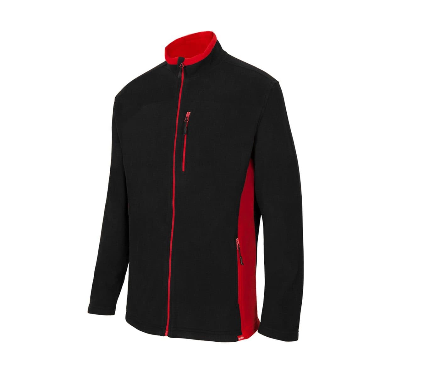 VESTE POLAIRE BICOLORE coloris Noir / Rouge