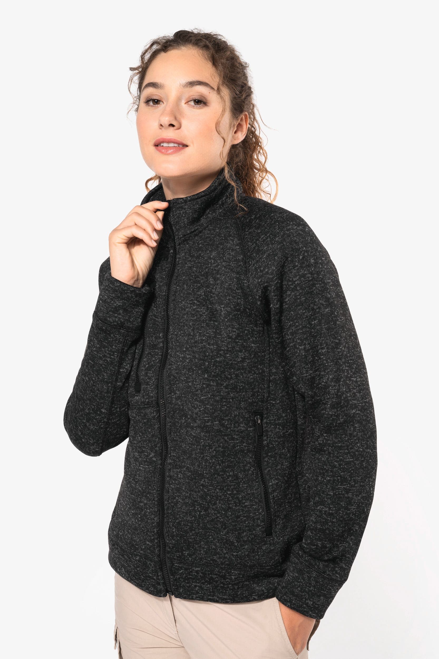 Veste zippée chinée femme