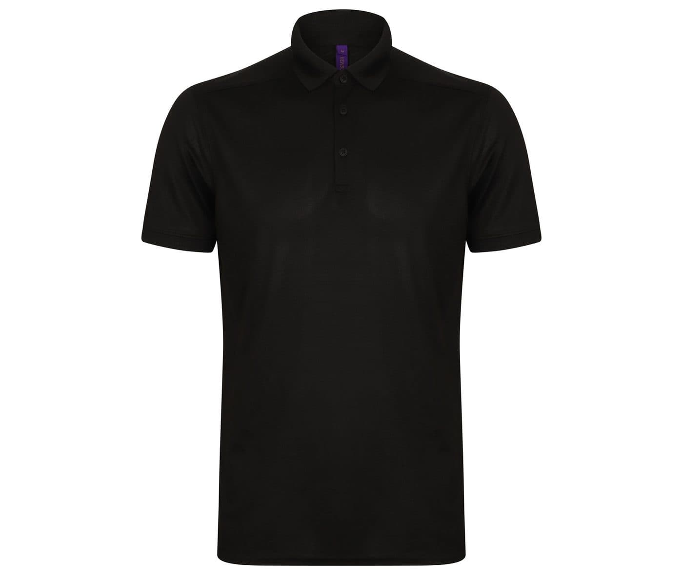 MEN’S STRETCH POLYESTER POLO SHIRT coloris Noir