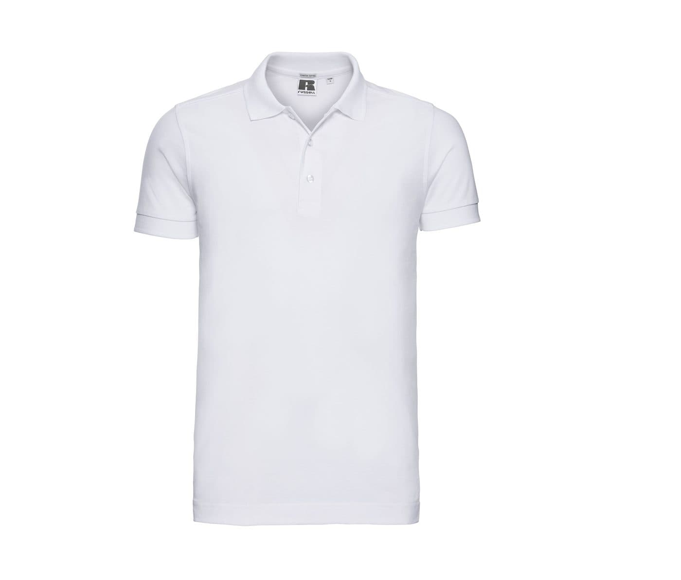 MEN'S FITTED STRETCH POLO coloris Blanc